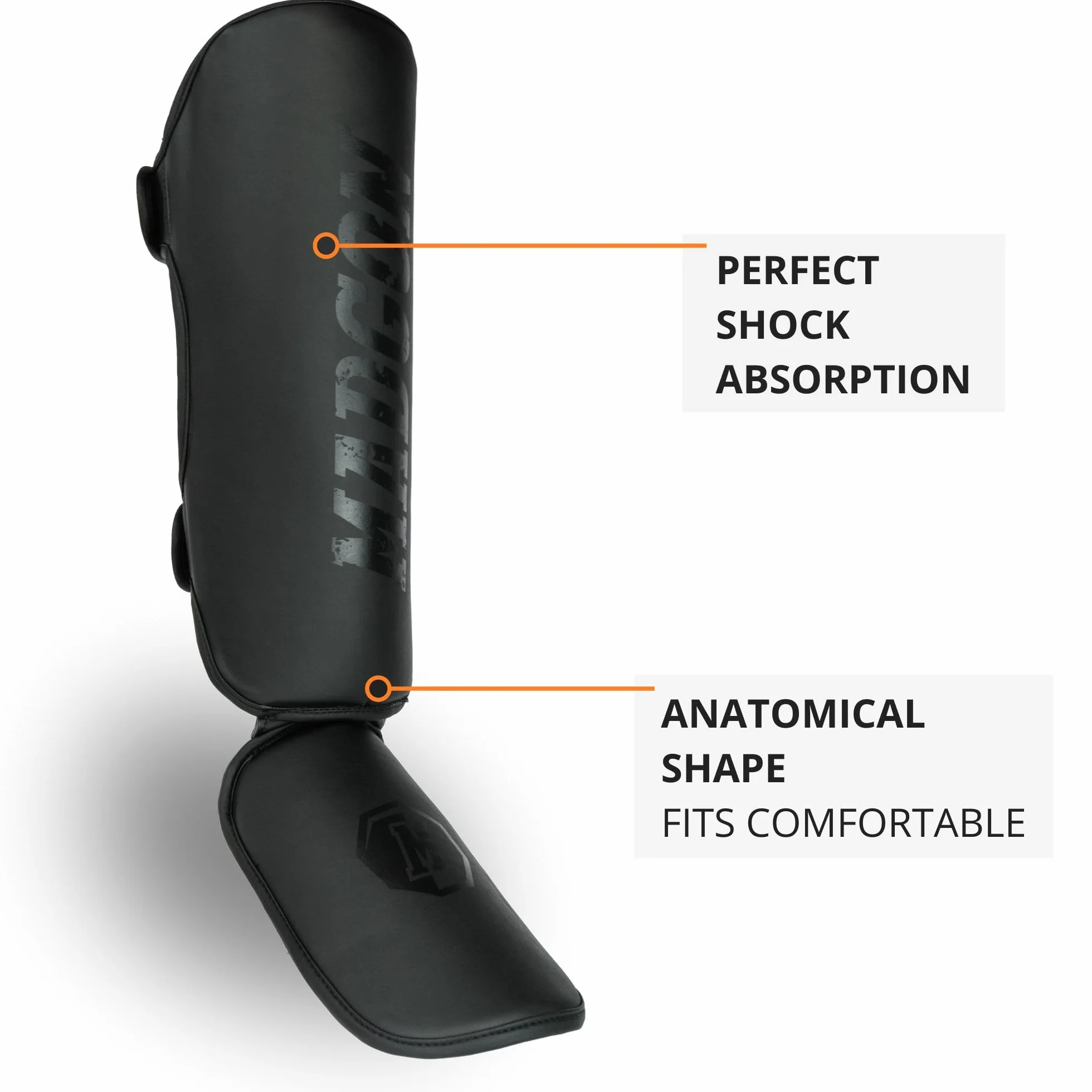 MADGON Protège Tibias Boxe à Ajustement Parfait et Rembourrage Optimal – Protège Tibia Minimisant la Transpiration Protège Tibia Boxe Thaï, et pour Arts Martiaux, MMA, Kickboxing avec Pochette