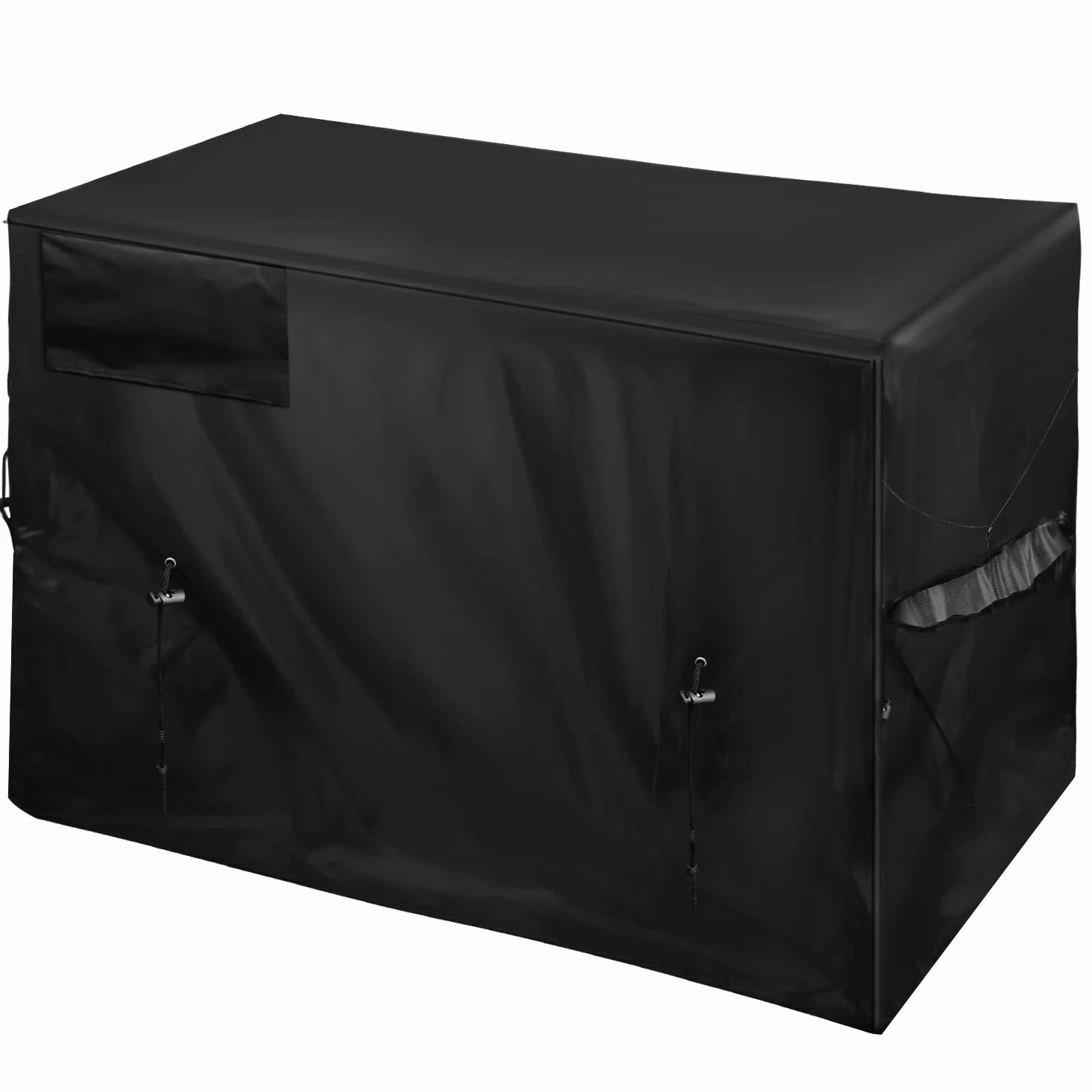 Housse Pompe Piscine Hiver Tissu Oxford Étanche Extérieure Pompe à Chaleur Noir