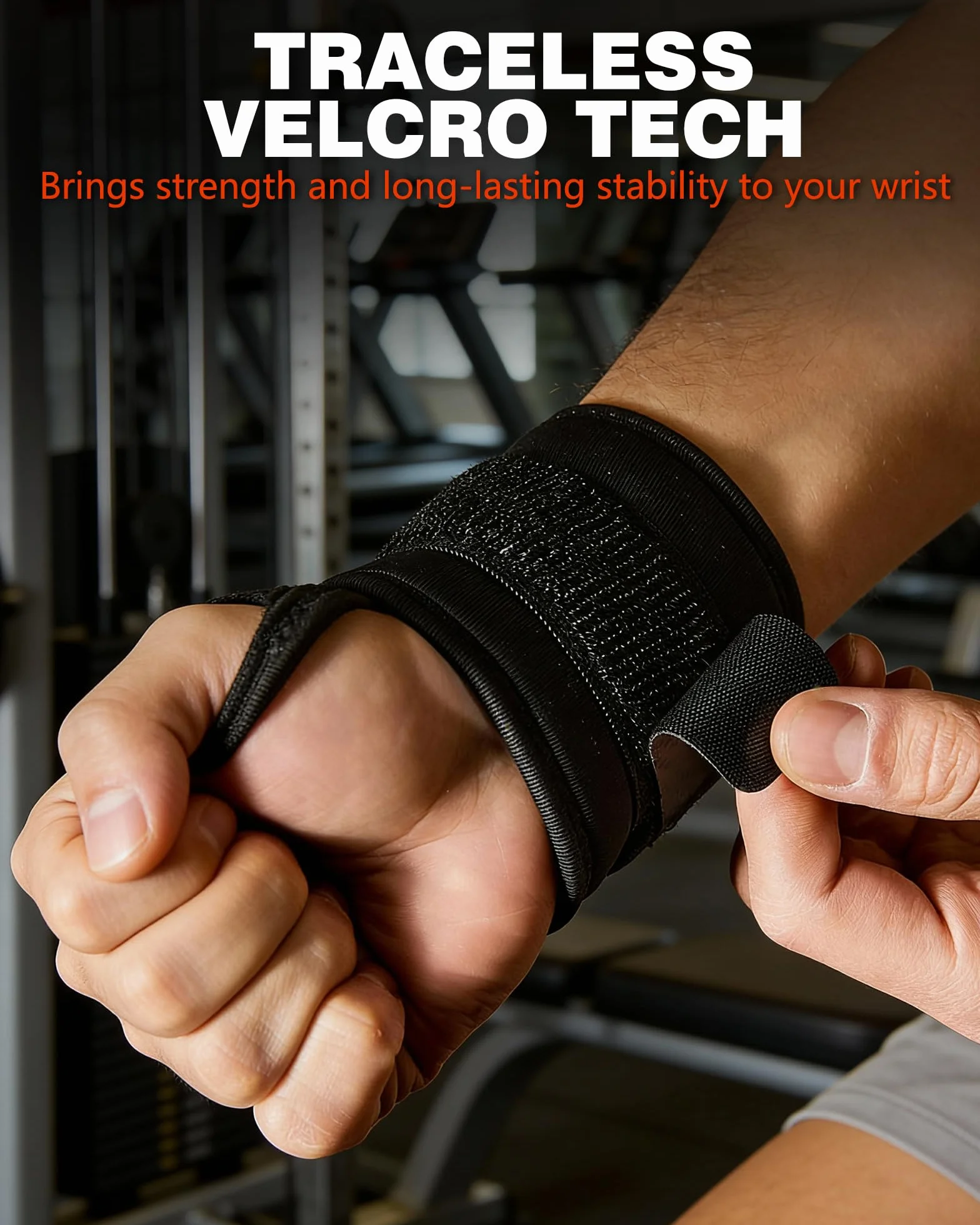 Bande Poignet Musculation 1 Paire Attelle Sangle Cuff Protege Wrist Wraps Homme et Femme Accessoires pour Fitness Crossfit Gym Muscu