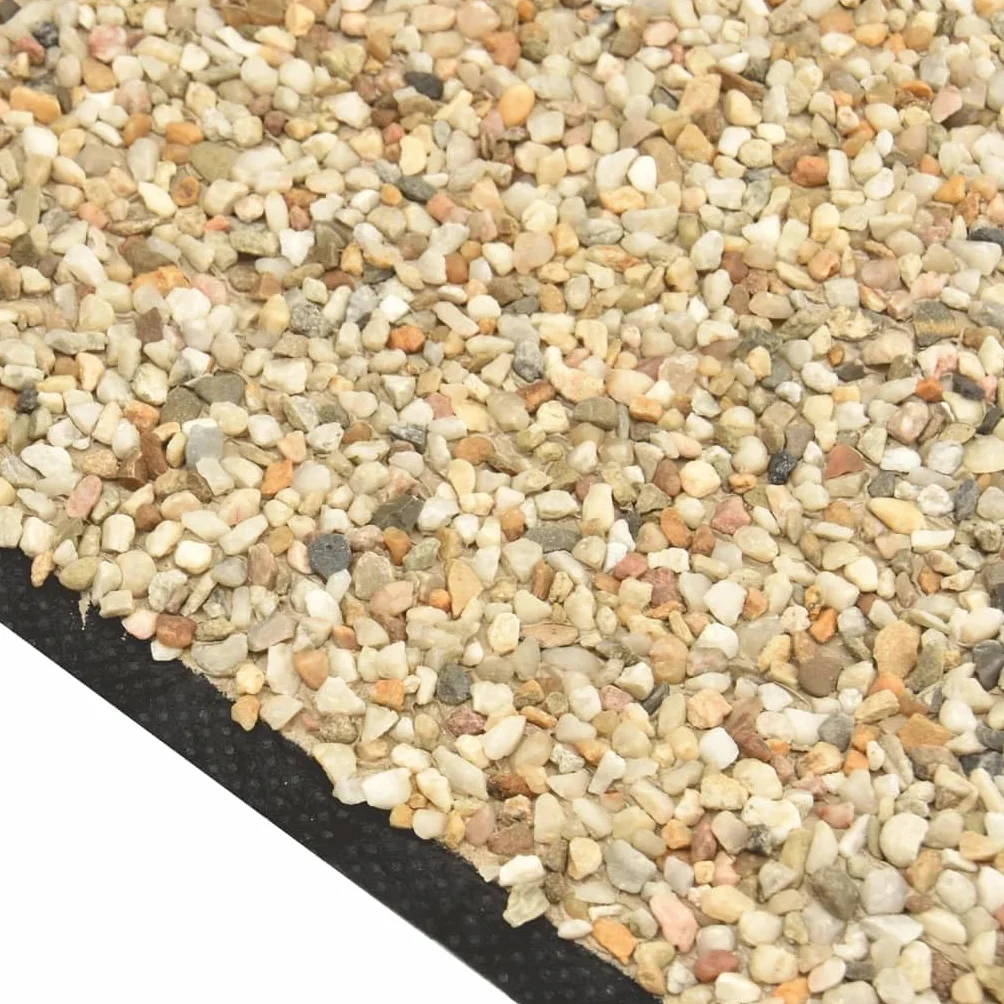 Tomostar Revêtement de Pierre Bâche de Bassin Tapis Gravillonnée Sable Naturel 100x60 cm