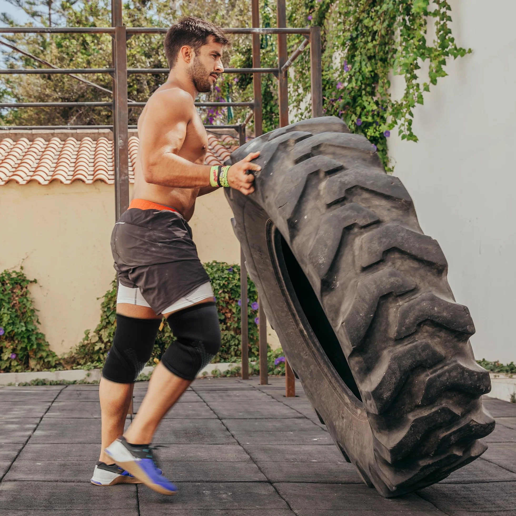 MERCURYAL Pack 2 Genouillères Crossfit Pour Entraînement - Genouillères Gym - Genouillères Powerlifting - Genouillère Néoprène 5mm - Genouillères Gymnase pour Hommes et Femmes (XL)