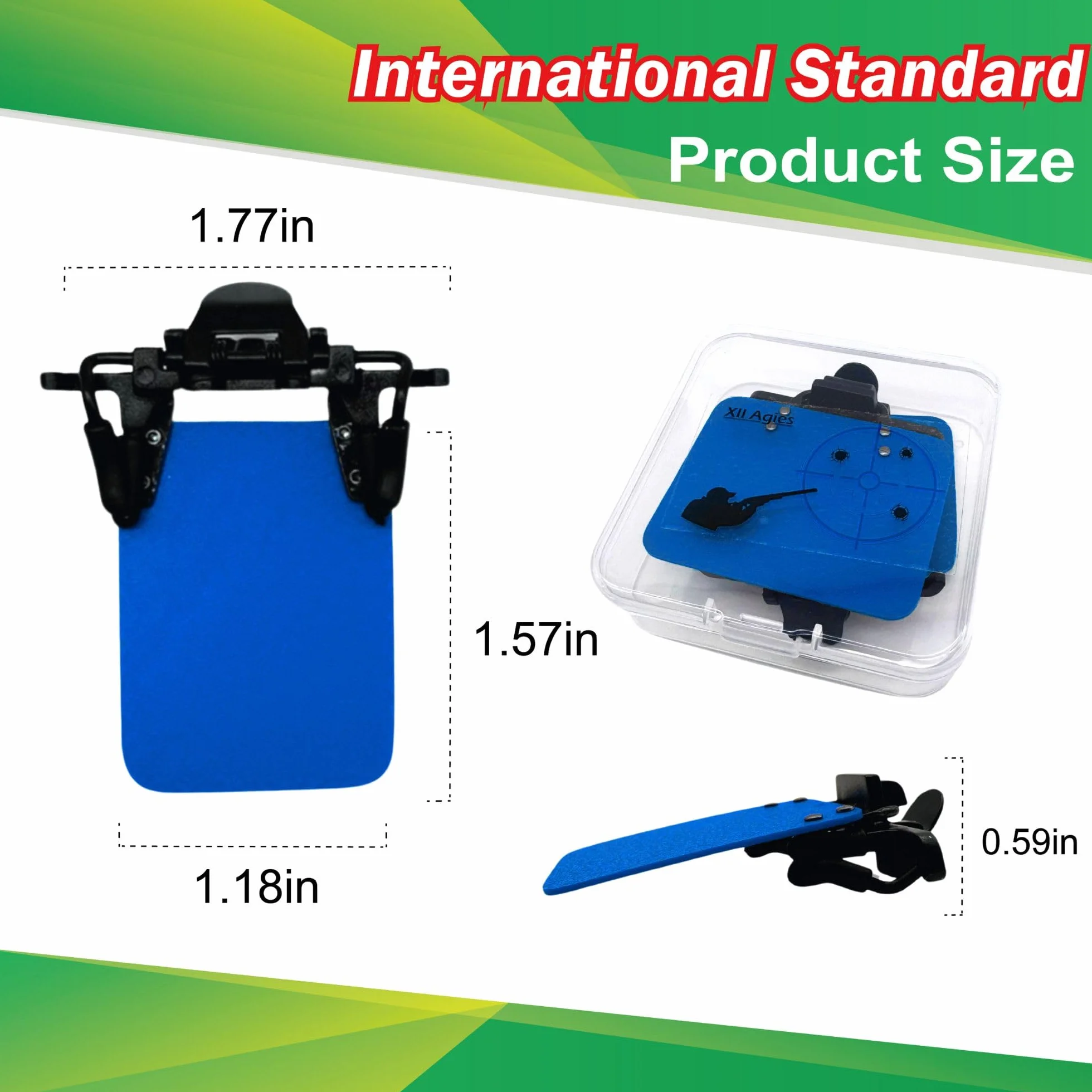XII WY Lot de 2 Paires de Lunettes de tir Standard internationales Patch pour Lunettes de Vue Aide à la Cible