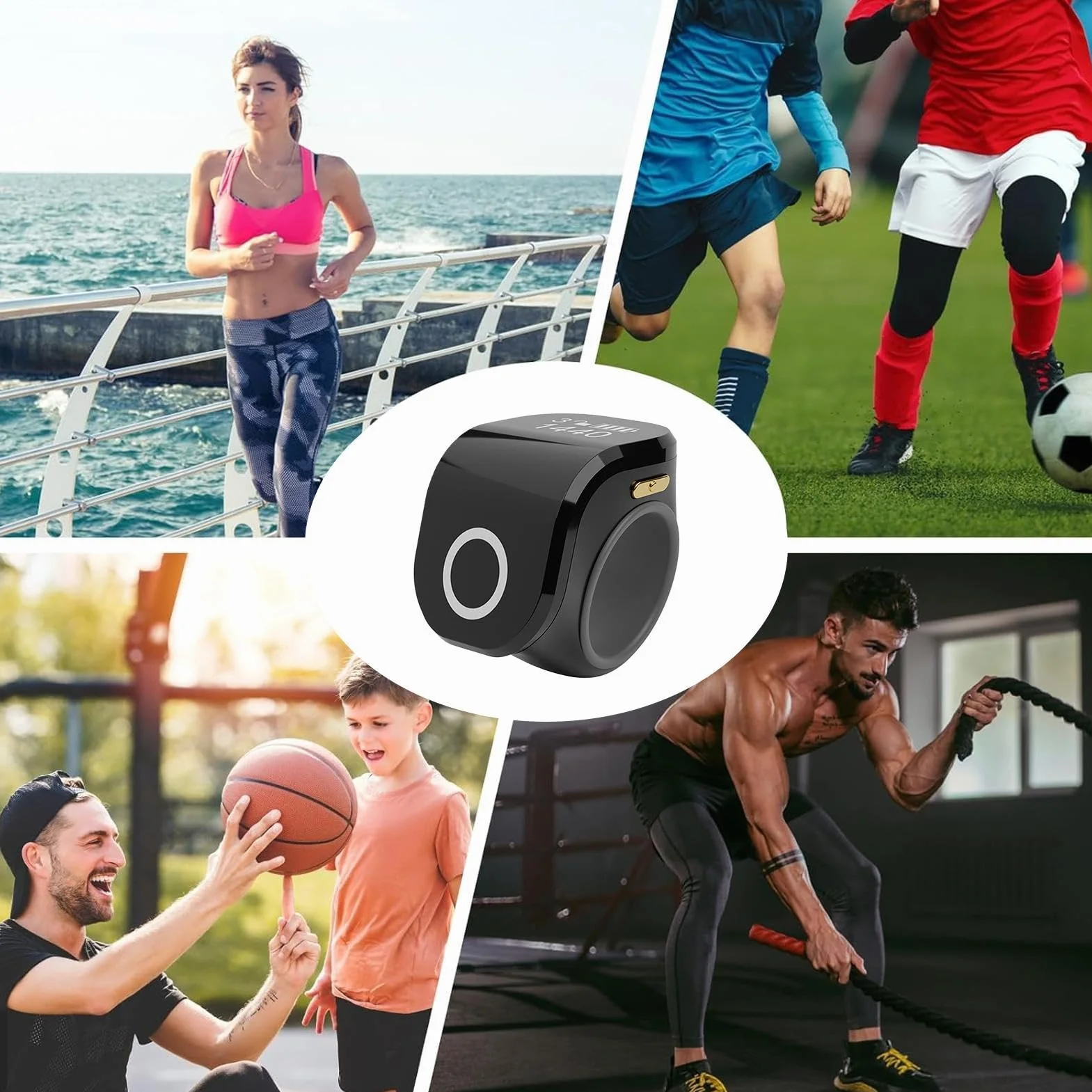 Compteur de Doigts électronique Rechargeable - Anneau de Doigt de Dispositif de comptage pour Golf