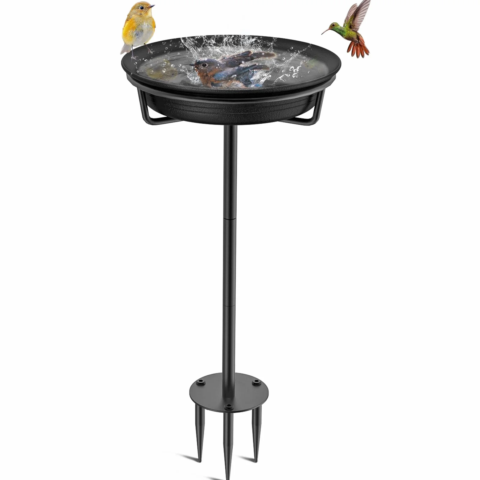 Abreuvoir pour oiseaux résistant au gel, grand bain d'oiseau pour jardin