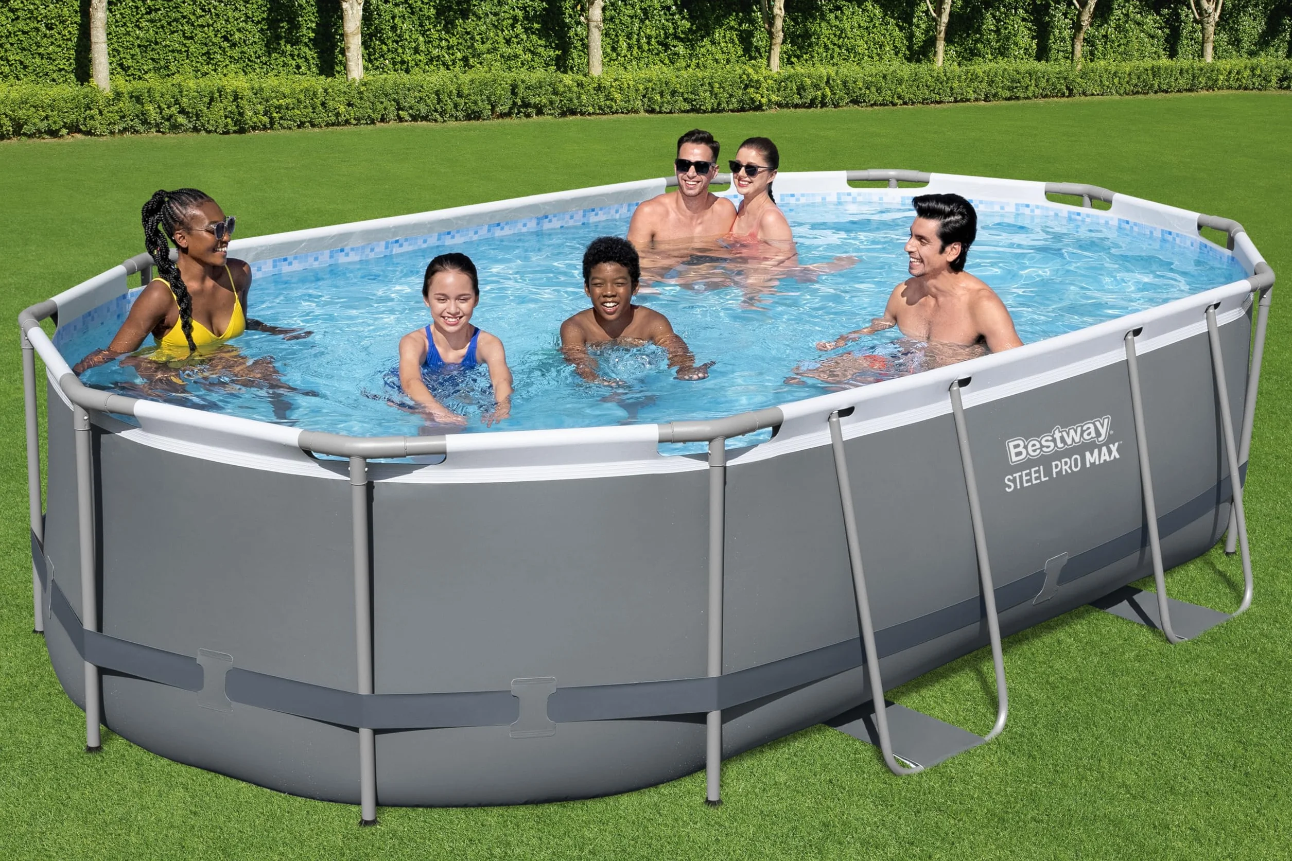 Bestway Steel Pro Max Kit Piscine Hors Sol 488 x 305 x 107 cm Gris