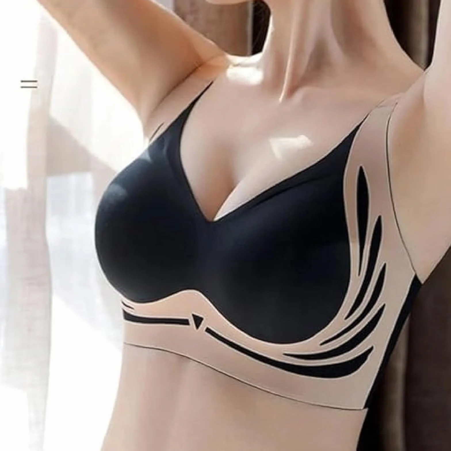 Soutien-Gorge Rassembler sans Fil Doux Confortable Femmes Lingerie Sport Blanc