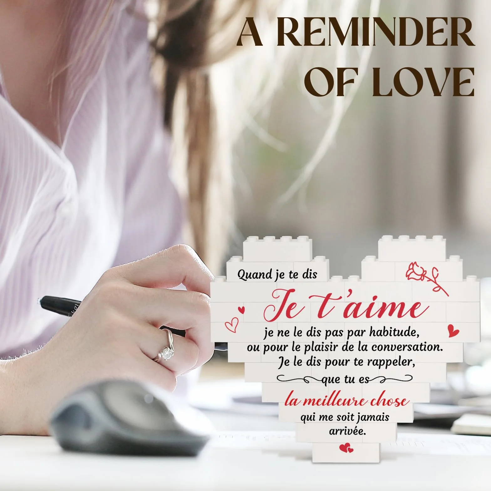 Plaque Cœur Cadeau Amoureux Couple Original Noël Anniversaire Mariage Saint Valentin