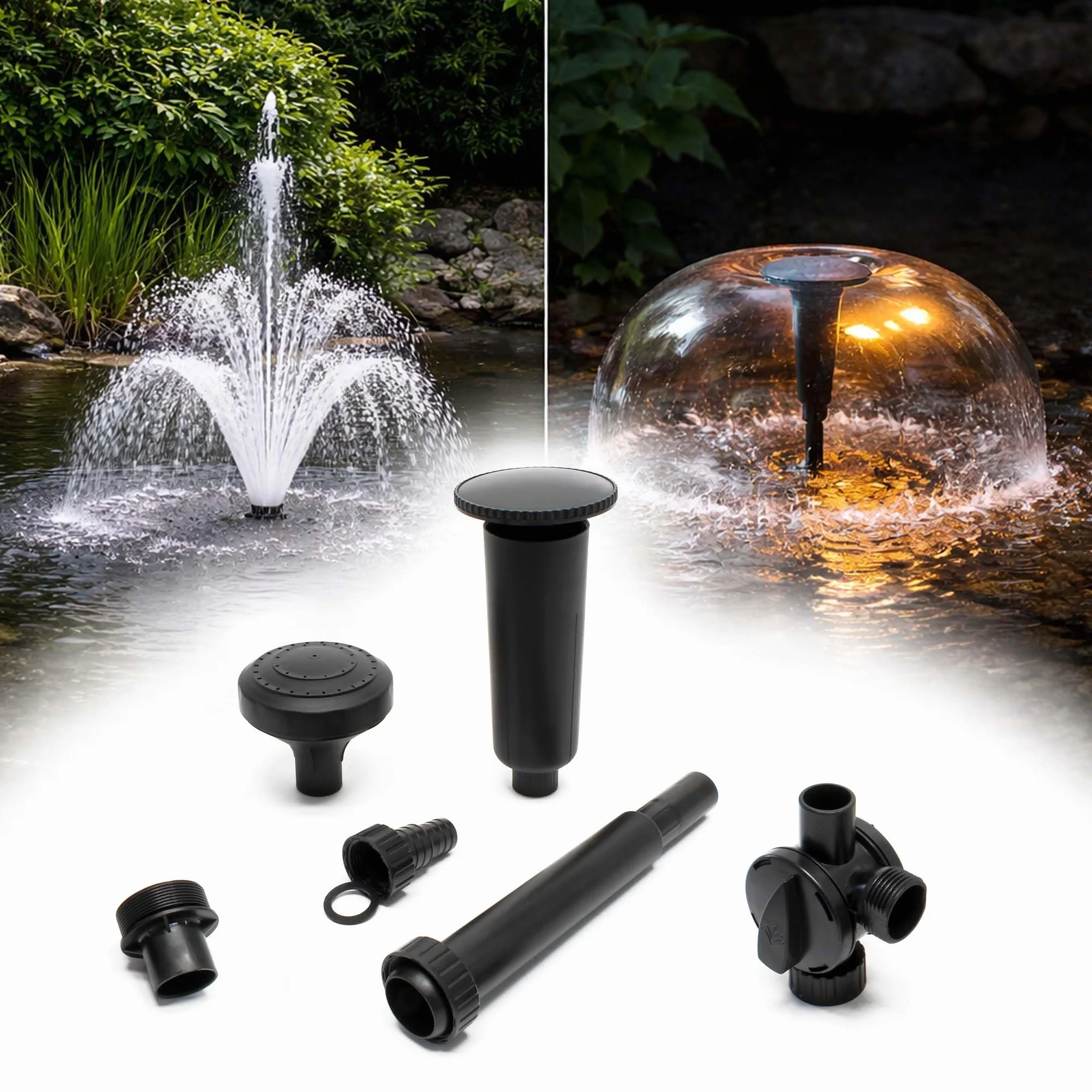 SunSun Kit de fixation 3 avec 2 Buses de fontaine pour Pompe HJ-1544 HJ-1844 Filtrage Eau