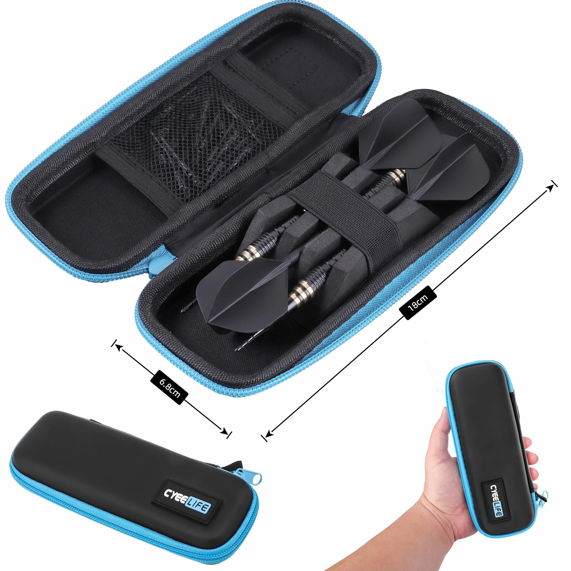 CyeeLife Flechette Pointe Plastique,3 fléchettes pour Cible électronique [18g], Jeu de fléchettes Professionnel avec 30 Pointe pour Cible de Flechette Electronique
