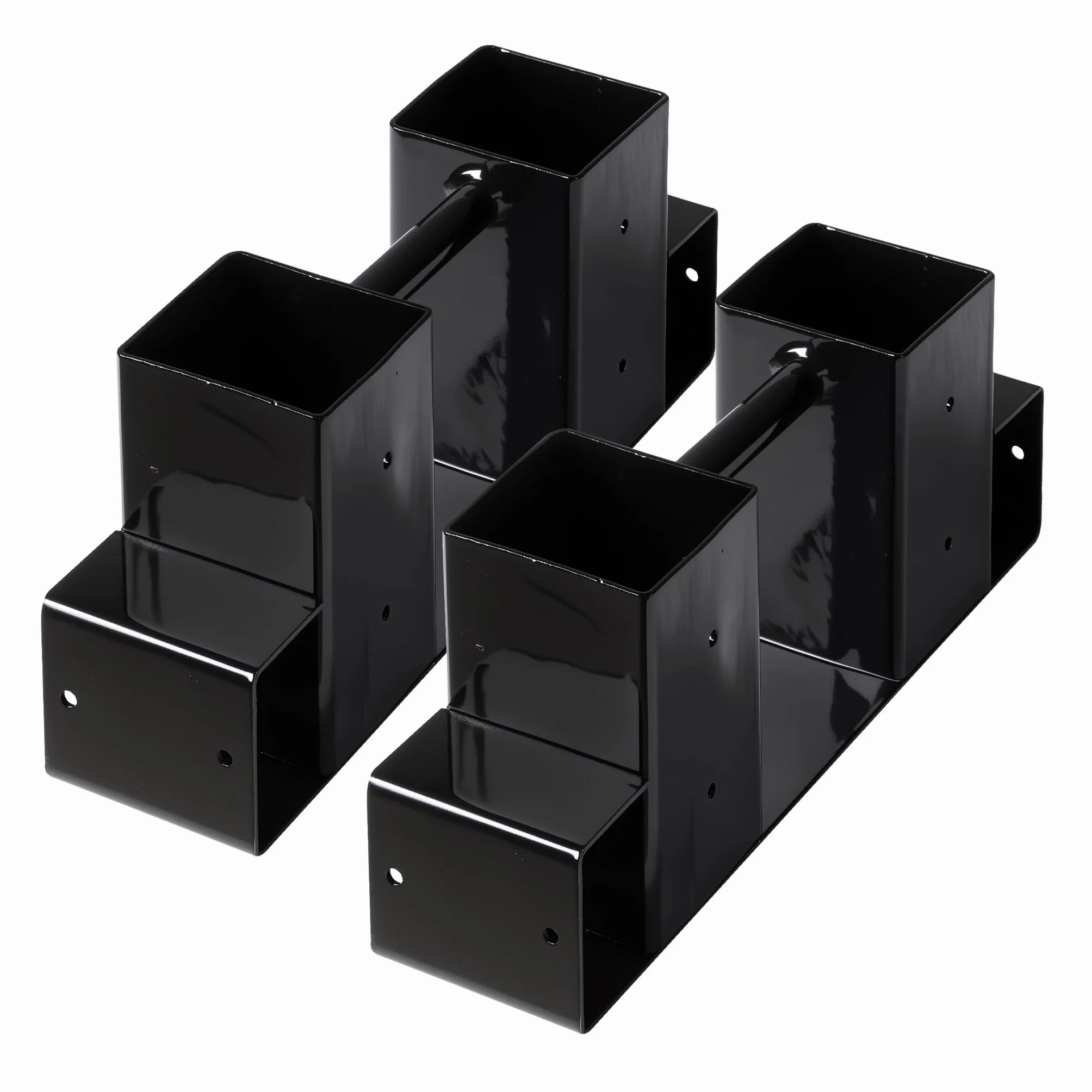 WilTec Lot de 2 Supports serre-bûches 335 x 85 x 130 mm Revêtement par poudre