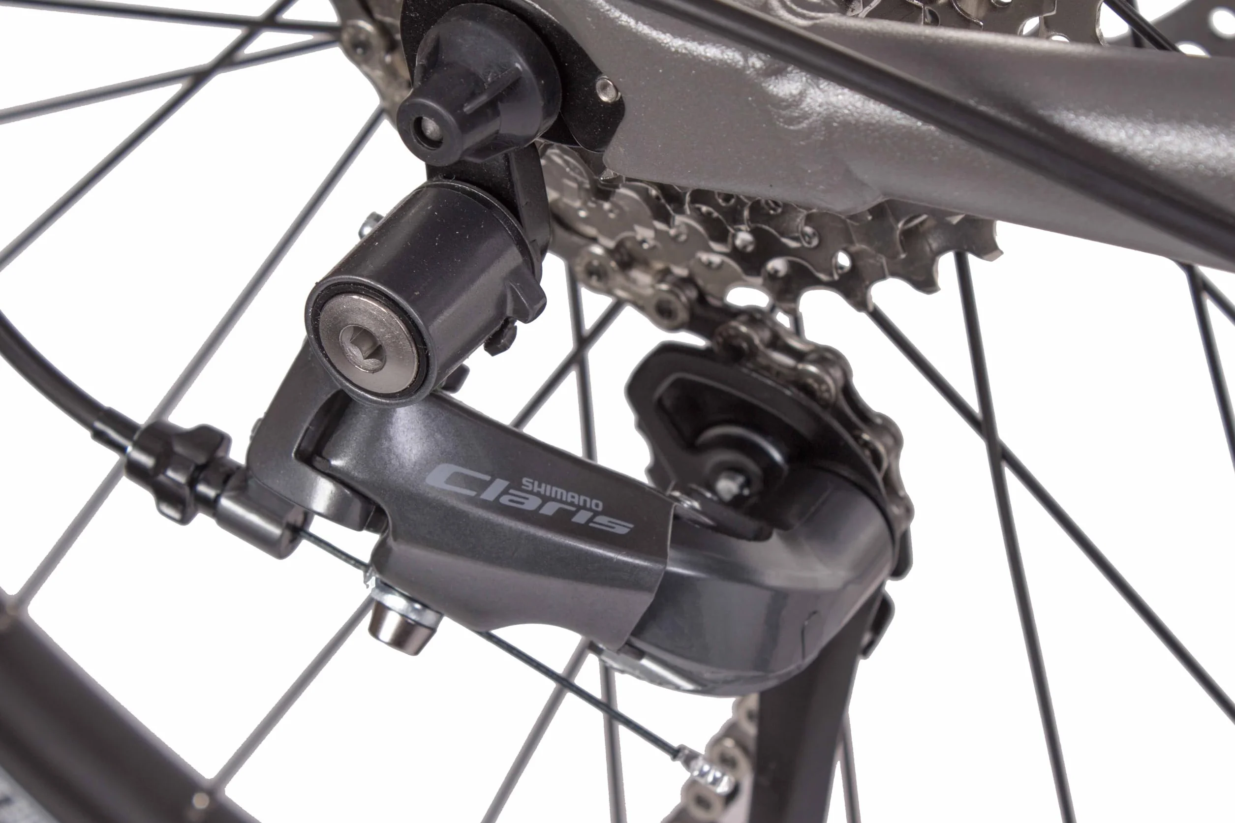 Vélo Gravel Aluminium Route Shimano Claris 2x8 Vitesses 700x40c Gris