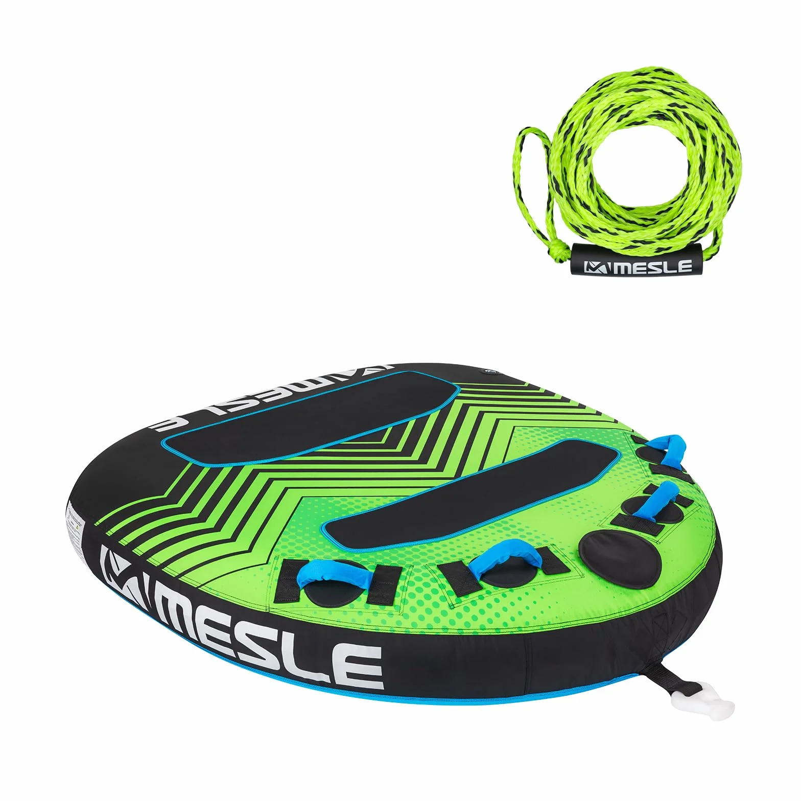 Mesle Pack Bouée Tractée Vapor 2-3 Personnes avec Corde, Gonflable Bouée Bateau & Jet Ski Nautique