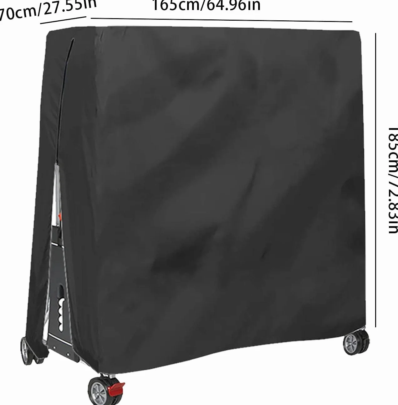 Housse pour Table De Ping Pong, Étanche Résistance Au Vent Anti-UV Robuste Tissu Oxford Bâche De Protection Table De Tennis De Table avec Fermeture À Glissière Et Cordon Réglable