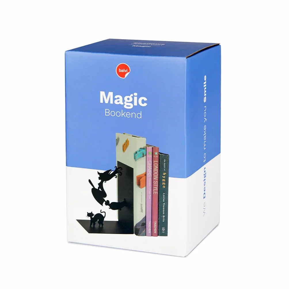 Balvi Serre-Livres Magic Couleur Noir Métal 17 cm
