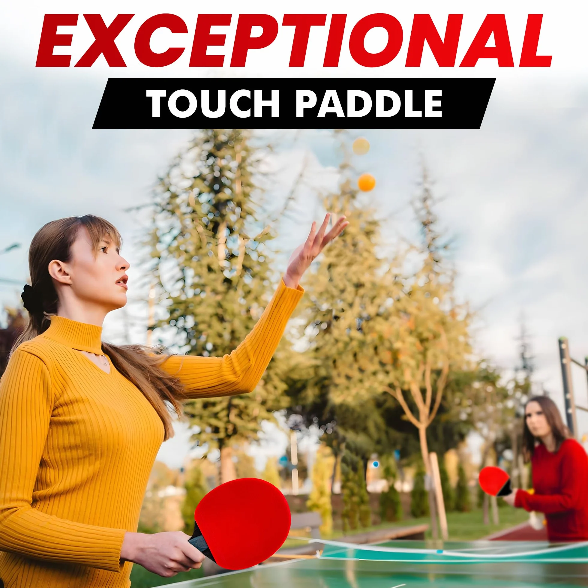 Raquette de Ping-Pong 6 Étoiles | Raquette Professionnel Carbone Pro épaisse, Maximum de Spin, Mousse Dense 2mm, Housse Offerte | Idéale Débutant à Pro | Entraînement & Compétition