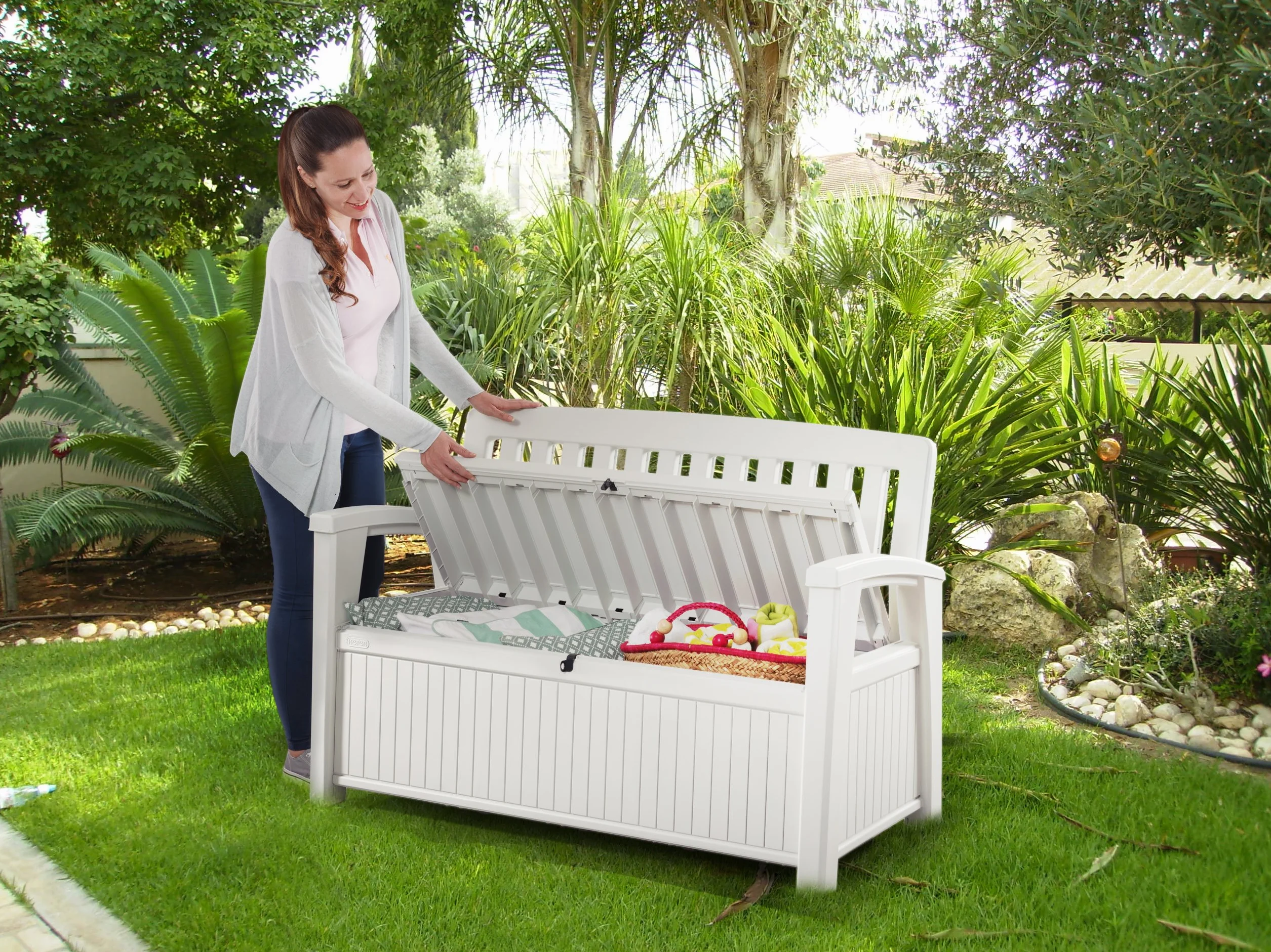 Keter Patio Bench Coffre 227 L Blanc