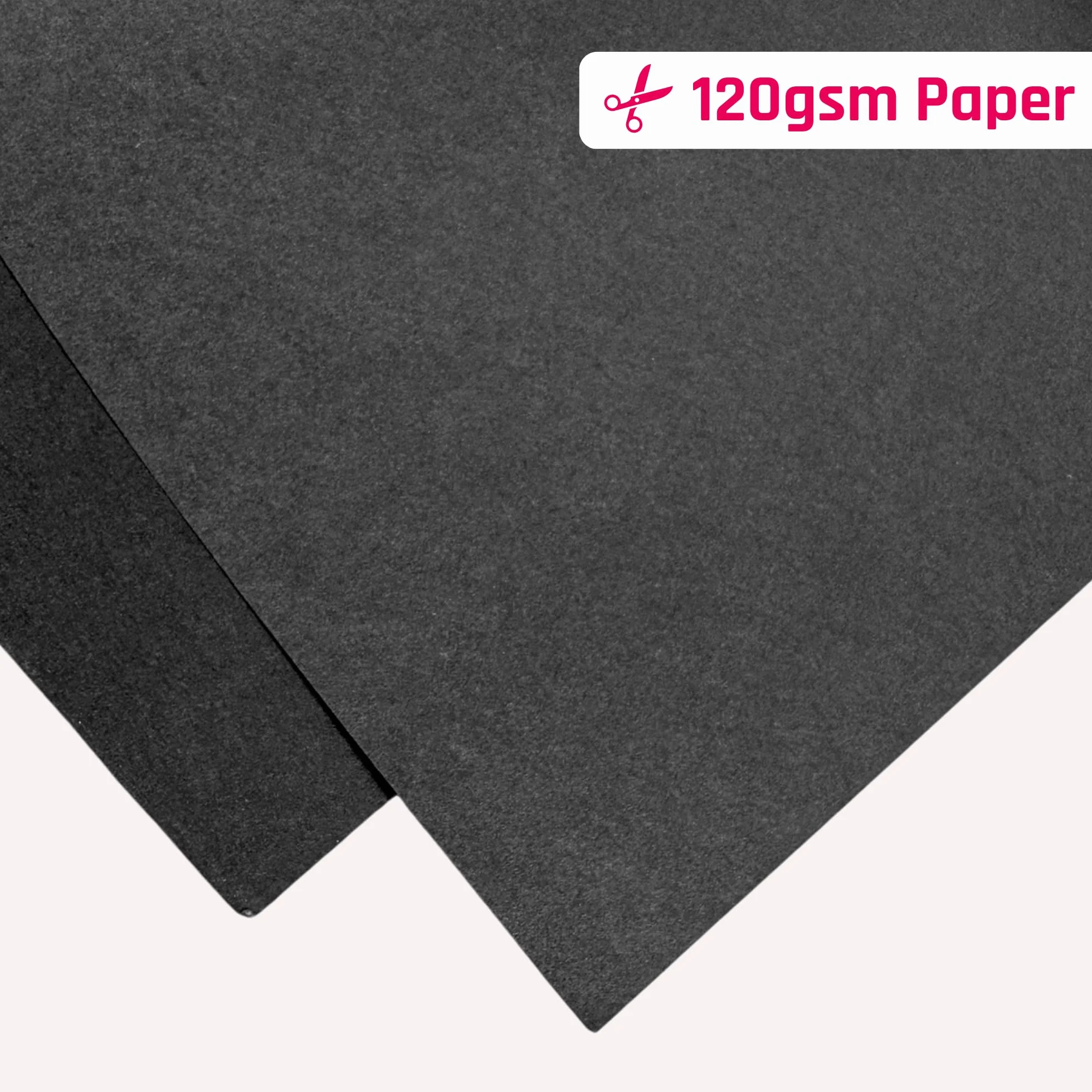 Papier Noir A4 120g 50 Feuilles Cartonné