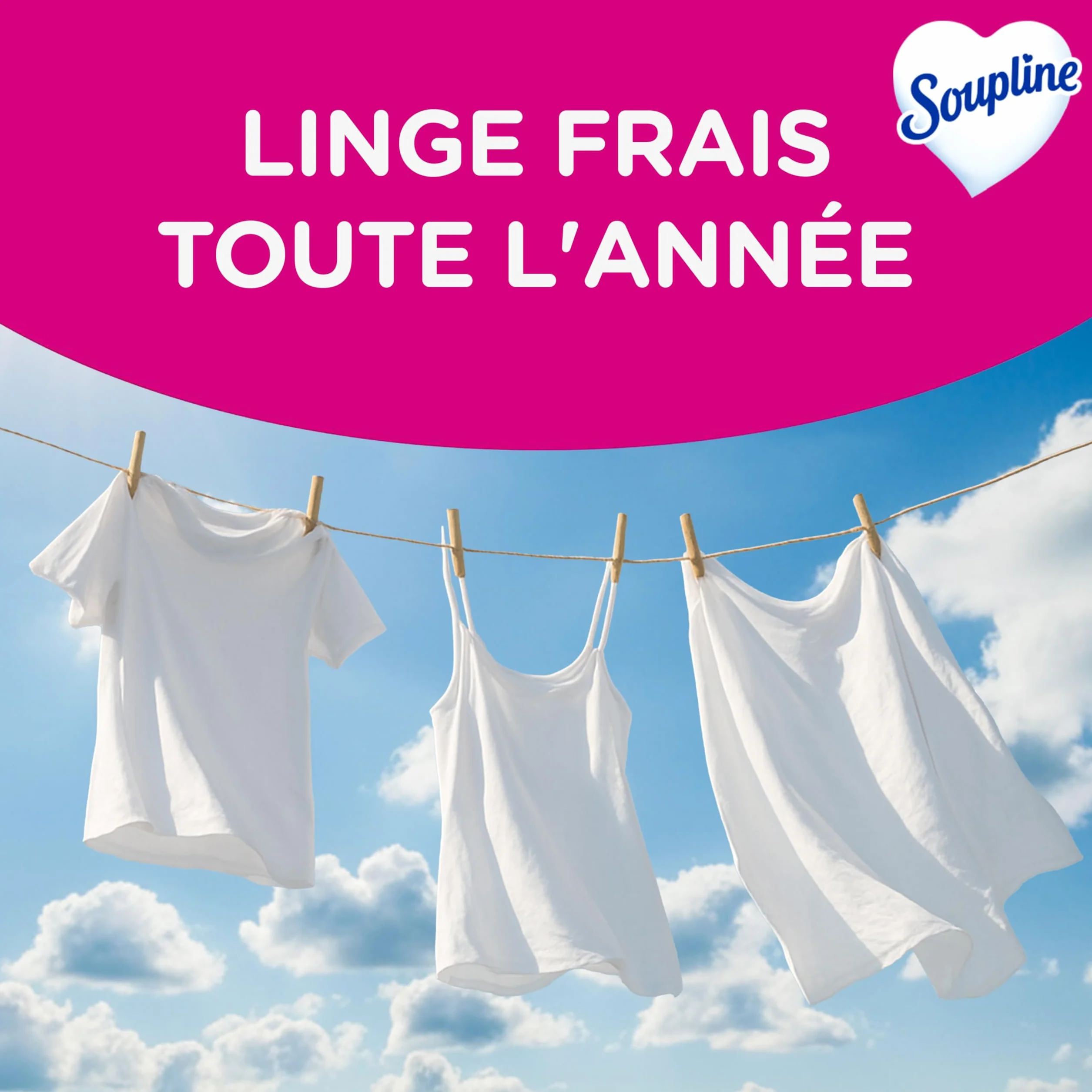 Soupline Sachets Armoire Rafraîchissants, Parfum Air Frais, 3 Sachets