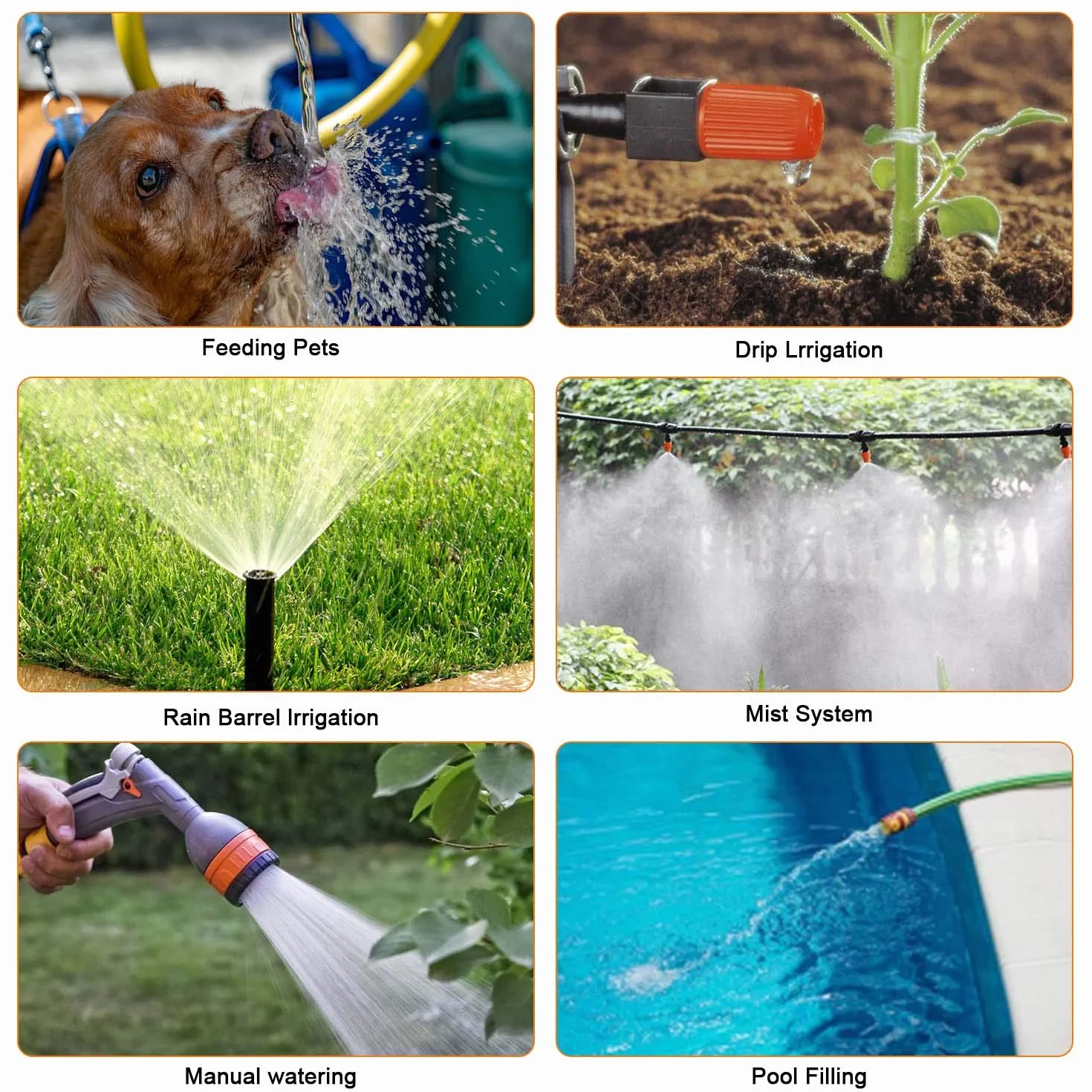 Johgee Minuterie Arrosage Automatique Jardin Programmateur Extérieur avec Grand Écran LCD