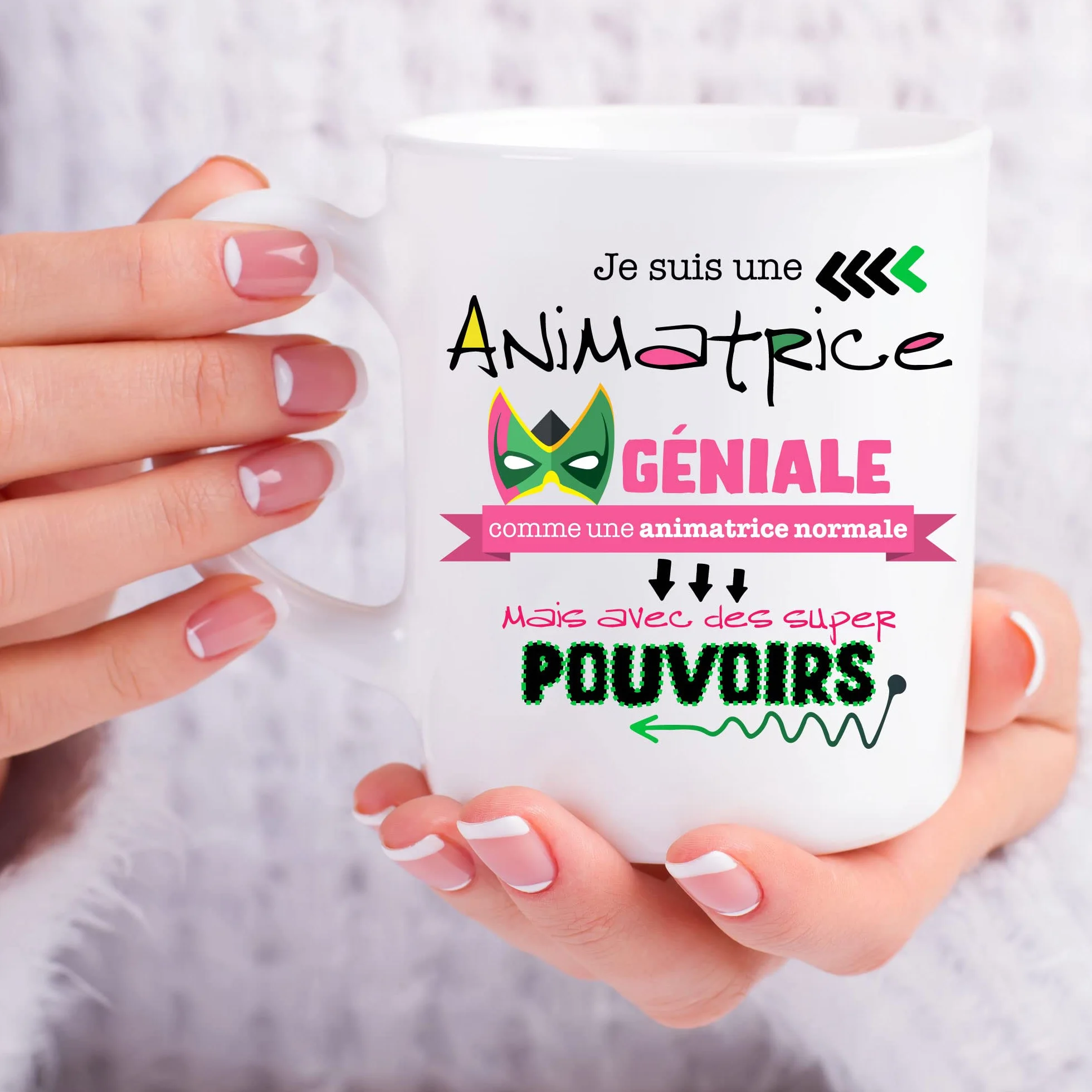 Tasse Céramique 11oz 320ml Animatrice École Cadeau Fin d'Année Scolaire