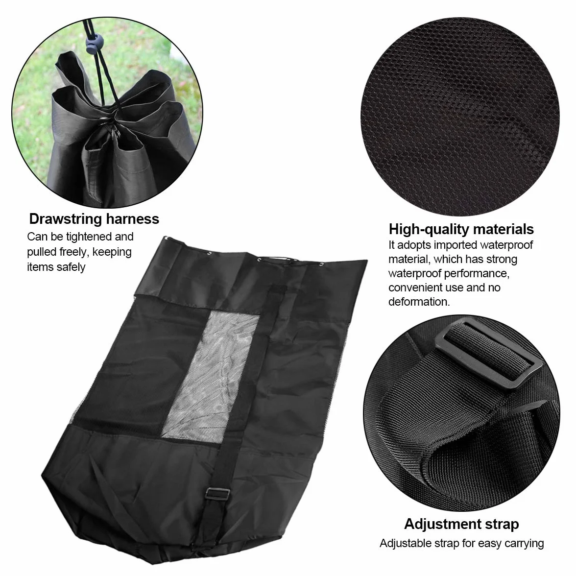Sac à Ballons de Foot - Grand Capacité 10-15 Ballons Sac de Transport pour Basket-Ball Football Volley-Ball Sac Bandoulière Rangement des équipements de Sport Plage - Noir