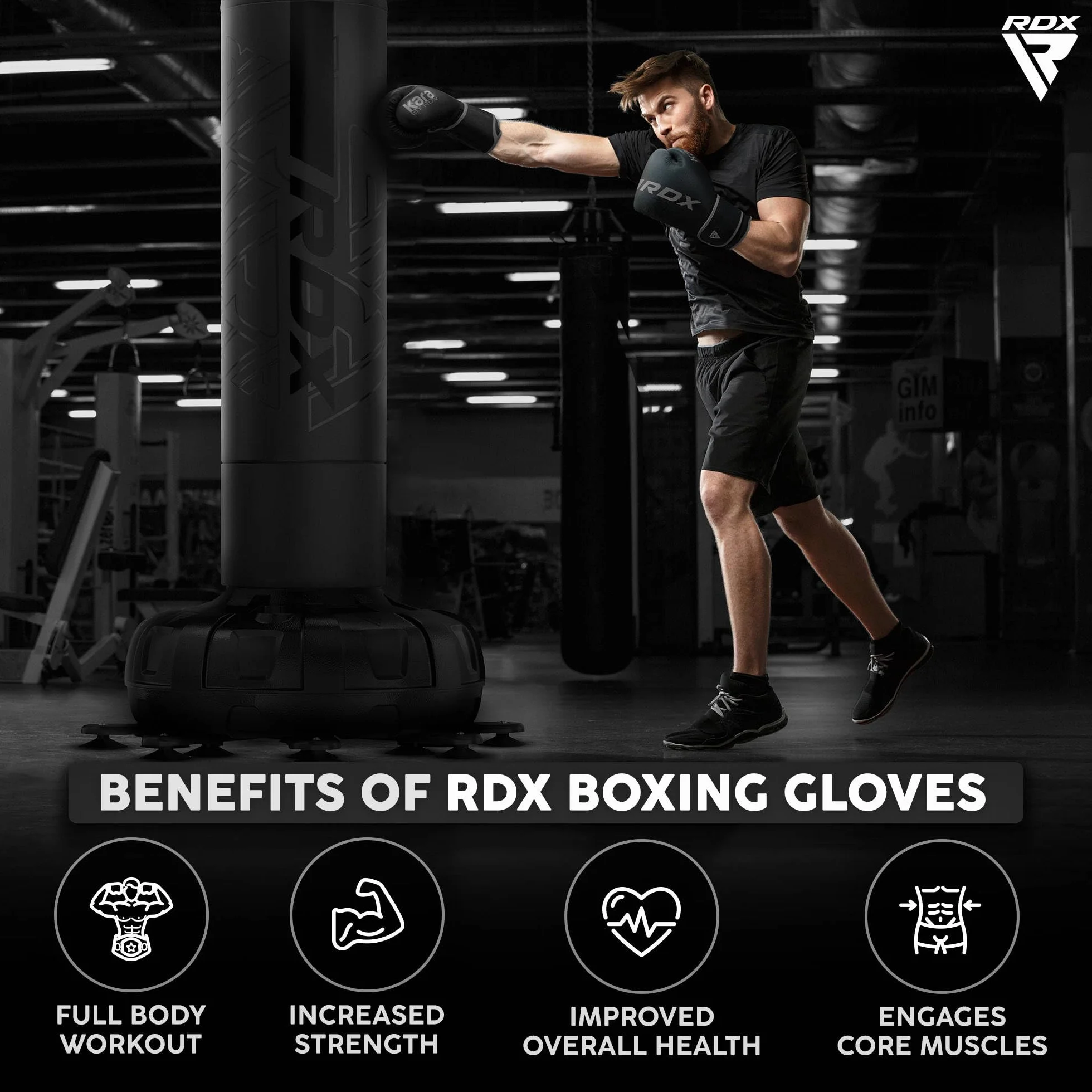RDX Gants de Boxe Muay Thai d'entrainement, Maya Hide Cuir, Kara Pro Sparring Kickboxing MMA Boxing Gloves, Gants pour Sac de Frappe Pattes d'ours Training, Homme Femme Adulte 8 10 12 14 16 18oz