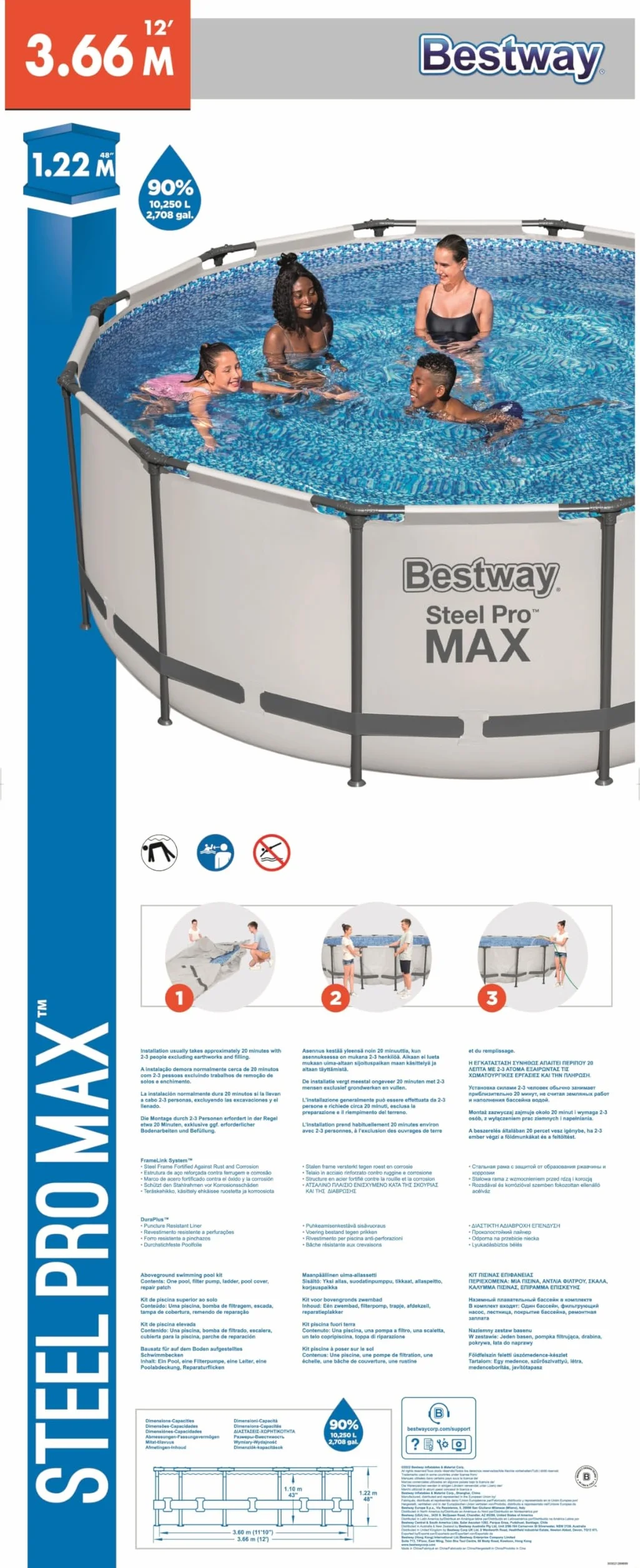 Bestway Steel Pro Max 12' x 48" Pool Set