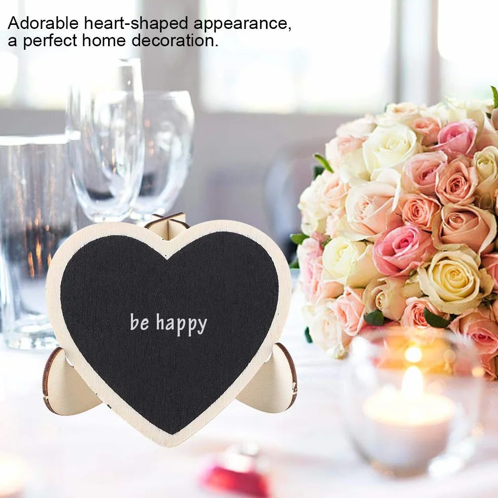 Tableau noir en forme de coeur Artisanat Décoration Mariage 10 pièces