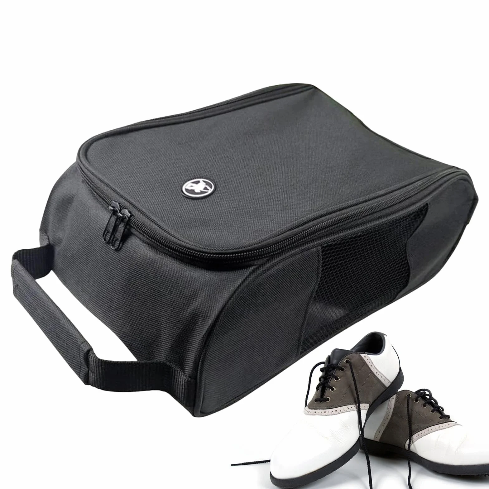 Sac de transport de chaussures de golf avec fermeture éclair et ventilation, grand sac de rangement