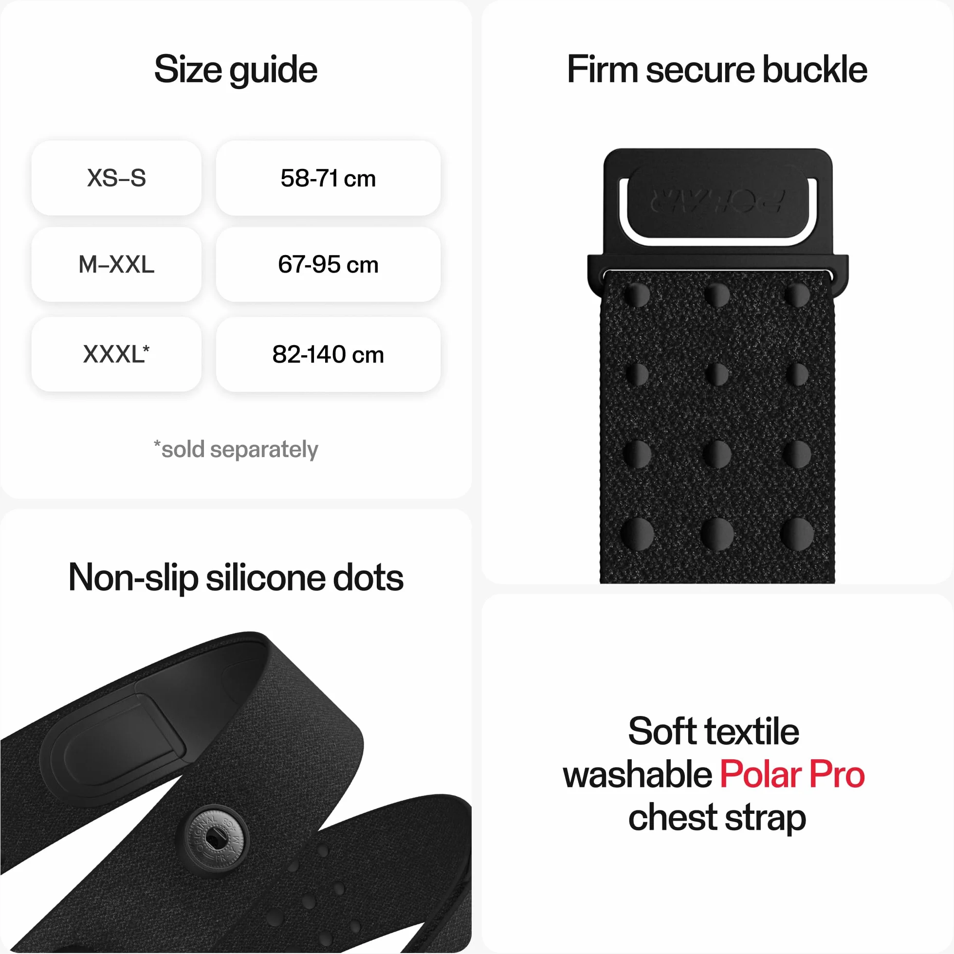 Polar H10 Heart Rate Sensor – Ant+ & Bluetooth, ECG/EKG Accuracy, HRV Tracking, Waterproof, Machine-Washable Strap, Comfortable Fit, Replaceable Battery, Sports & Gym Compatible