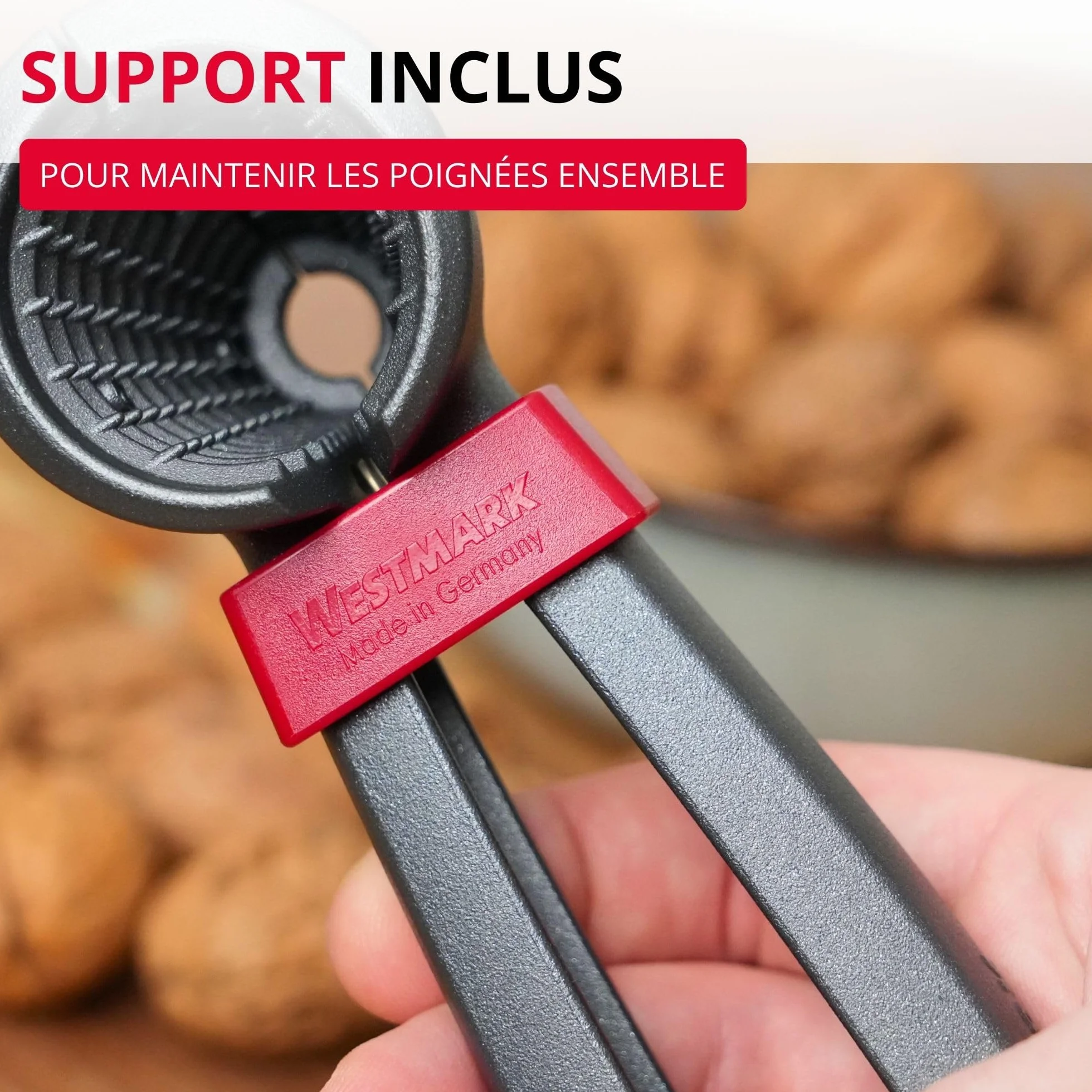 Westmark Casse-noix et pince à champagne extra large en aluminium anthracite/rouge