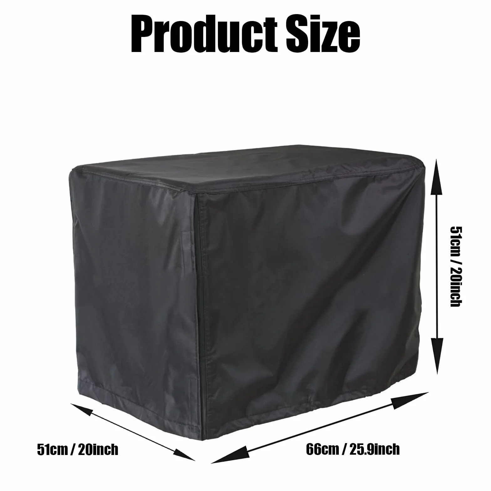 SagaSave Housse universelle pour générateur 66x51x51 cm tissu Oxford imperméable noire