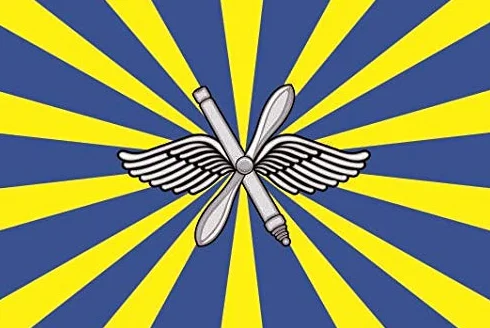 U24 Autocollant drapeau de la Russie de l'arme de l'air - 8 x 5 cm - Pour voiture