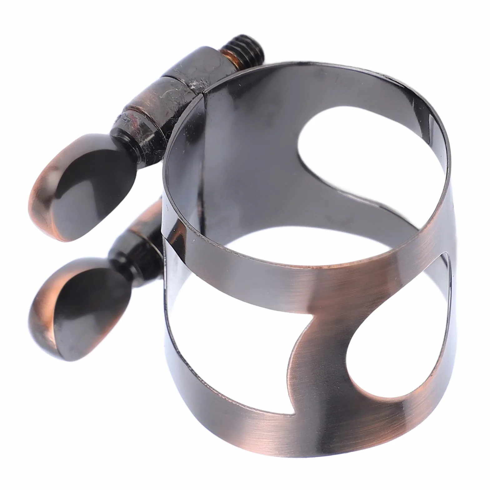 Ligature de Clarinette Métal Clip Fixation Anche Rouge Antique