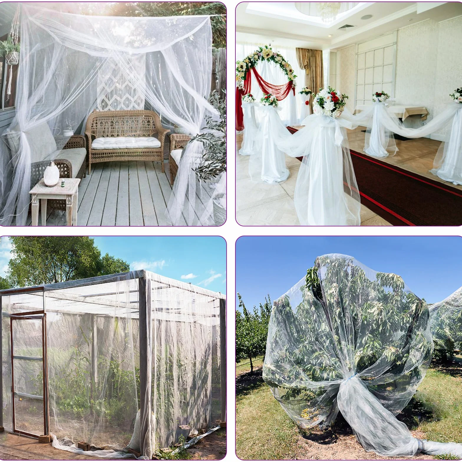 Tissu moustiquaire,Toile Moustiquaire Exterieur -Filet Anti Moustique de Contre Insectes et Oiseaux pour Balcons Pergola Parasol Jardin Tonnelle Piscine et Fenêtres(3 m x 10 m, Blanc)