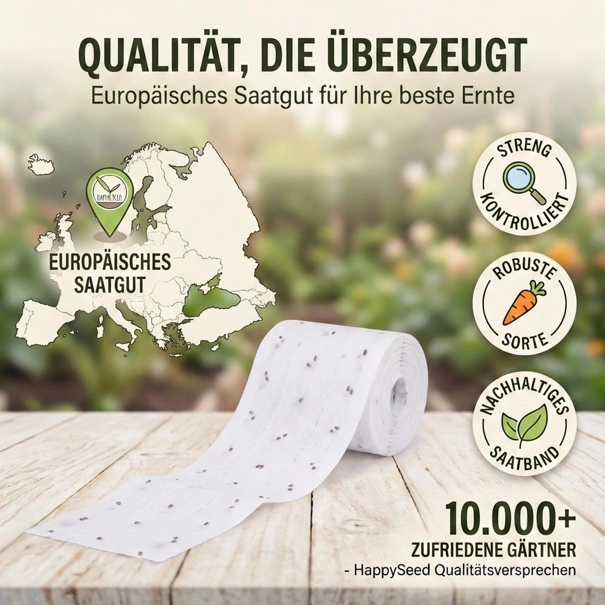 Ruban de graines de carottes Nantaise 2 - Daucus carota 5m pour jardin et potager