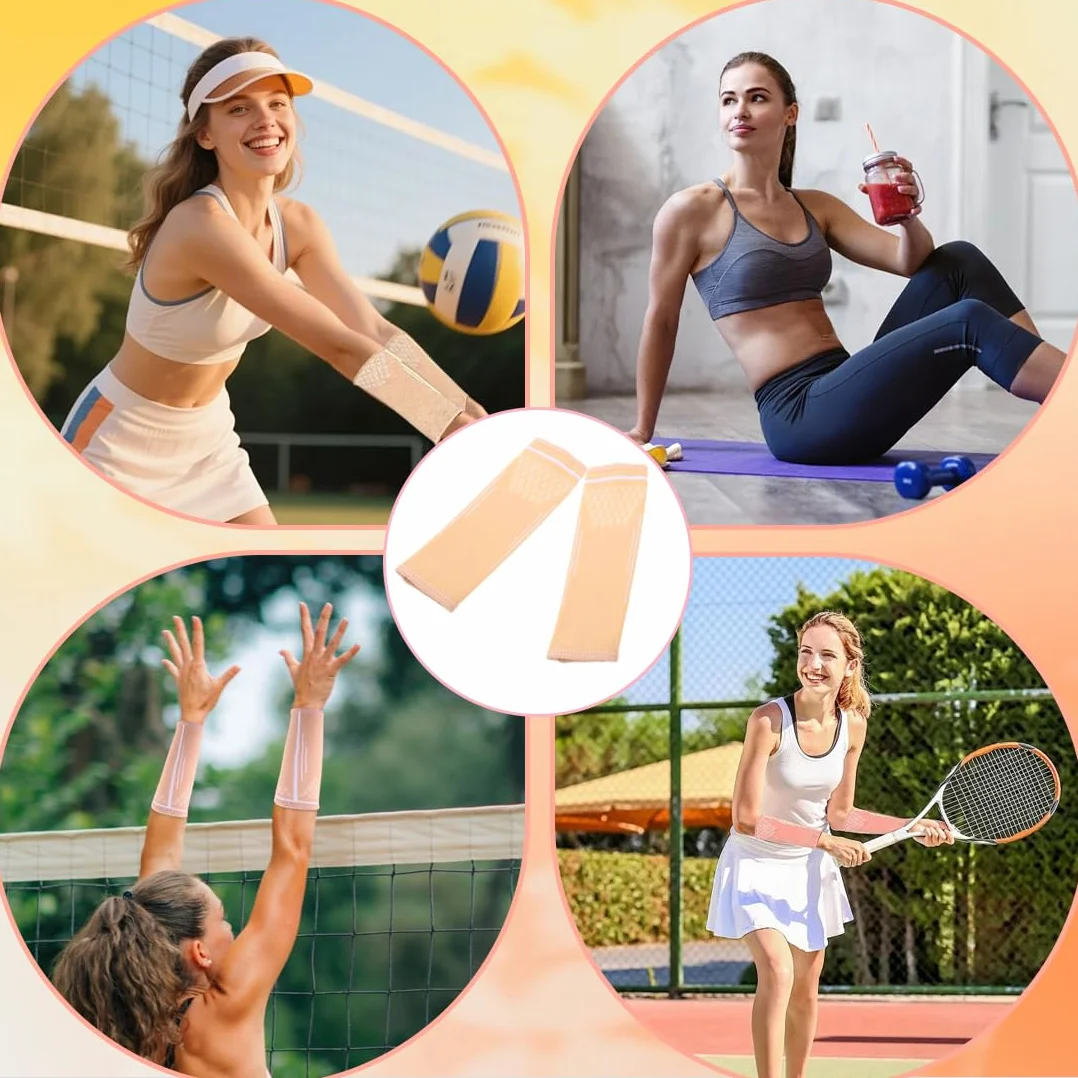 Manchettes de Bras de Volleyball, Manches de Compression pour Volleyball, Coussinets de Bras de Volleyball pour Femmes et Adolescents