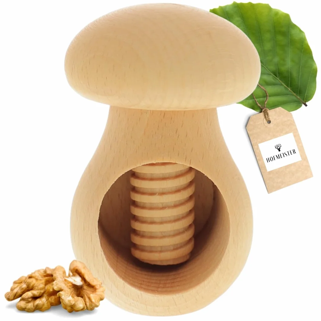 Casse-Noix en Bois de hêtre Non traité 10 cm, Produit Naturel de l'UE