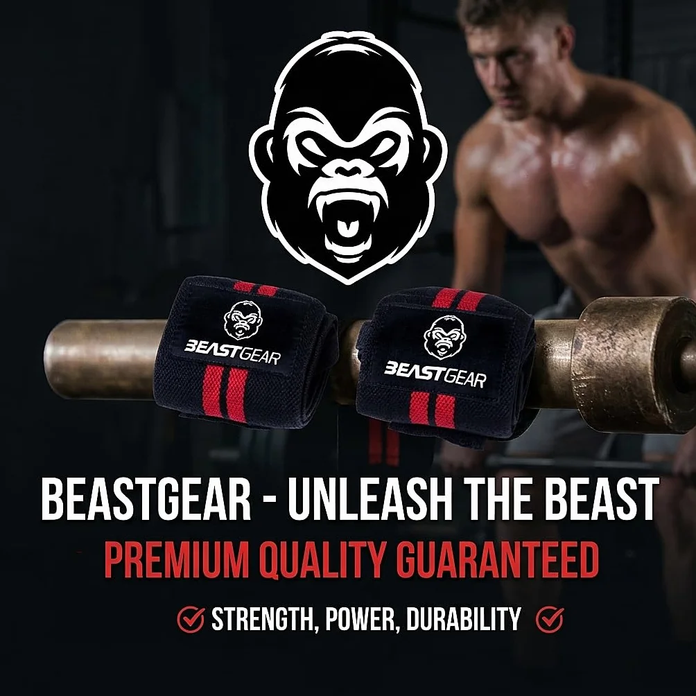Beast Gear Sangle de maintien standard pour poignet Pour l'haltérophilie