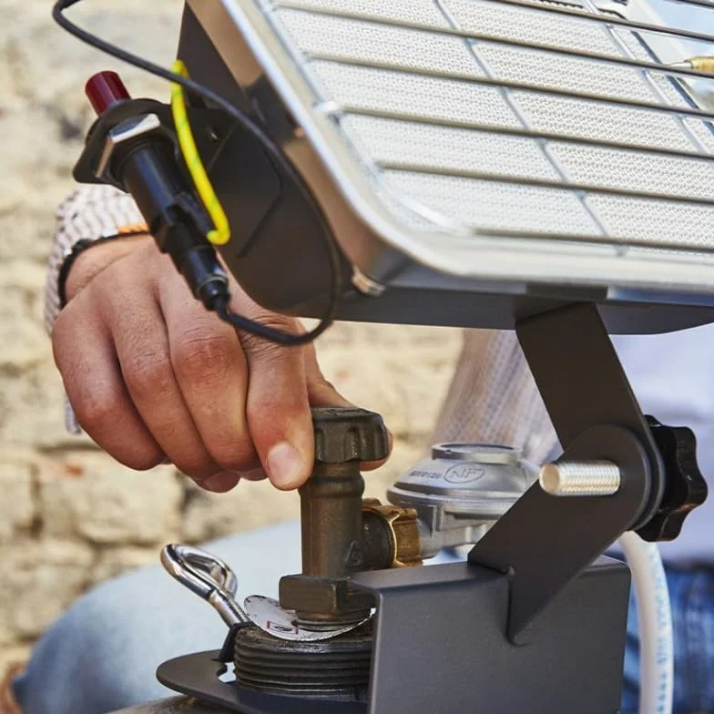 FAVEX Radiant de chantier au gaz 3500W Brûleur céramique infrarouge Acier