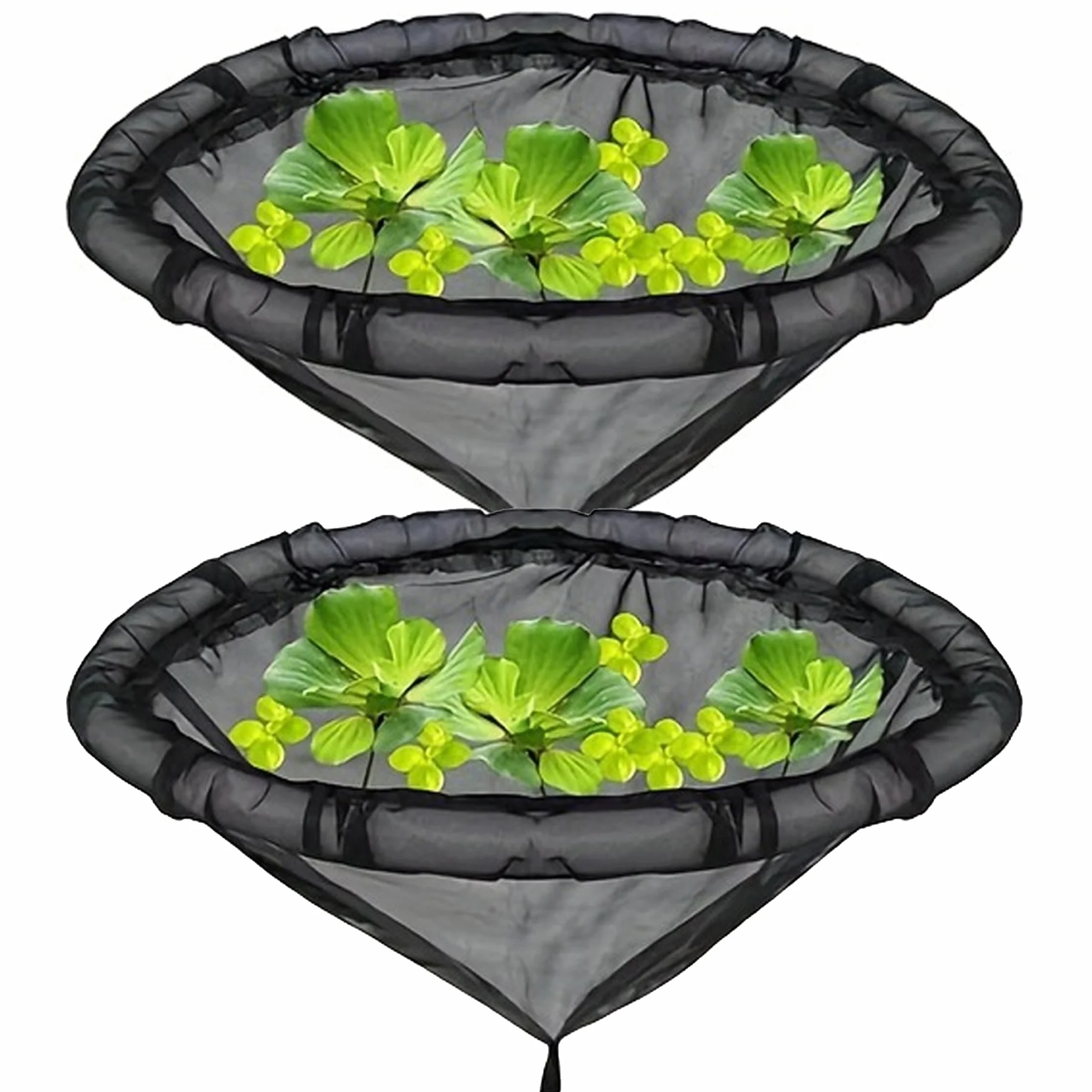 Barrière Flottante pour Plantes Aquatiques 2 pièces 17,7 Pouces Île Florale Ronde