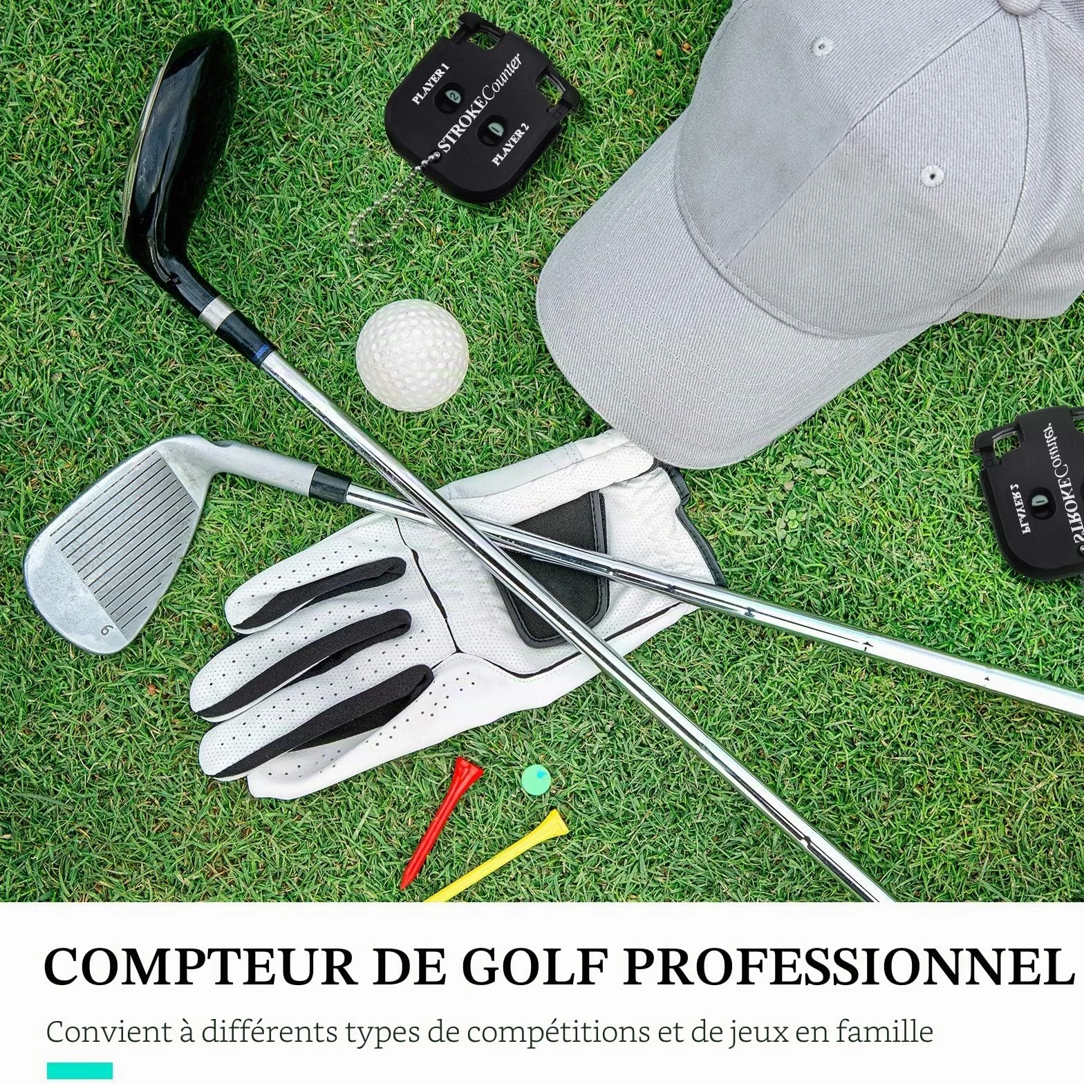Compteur de Score de Golf 2 Joueurs Indicateur de Coups Skylety