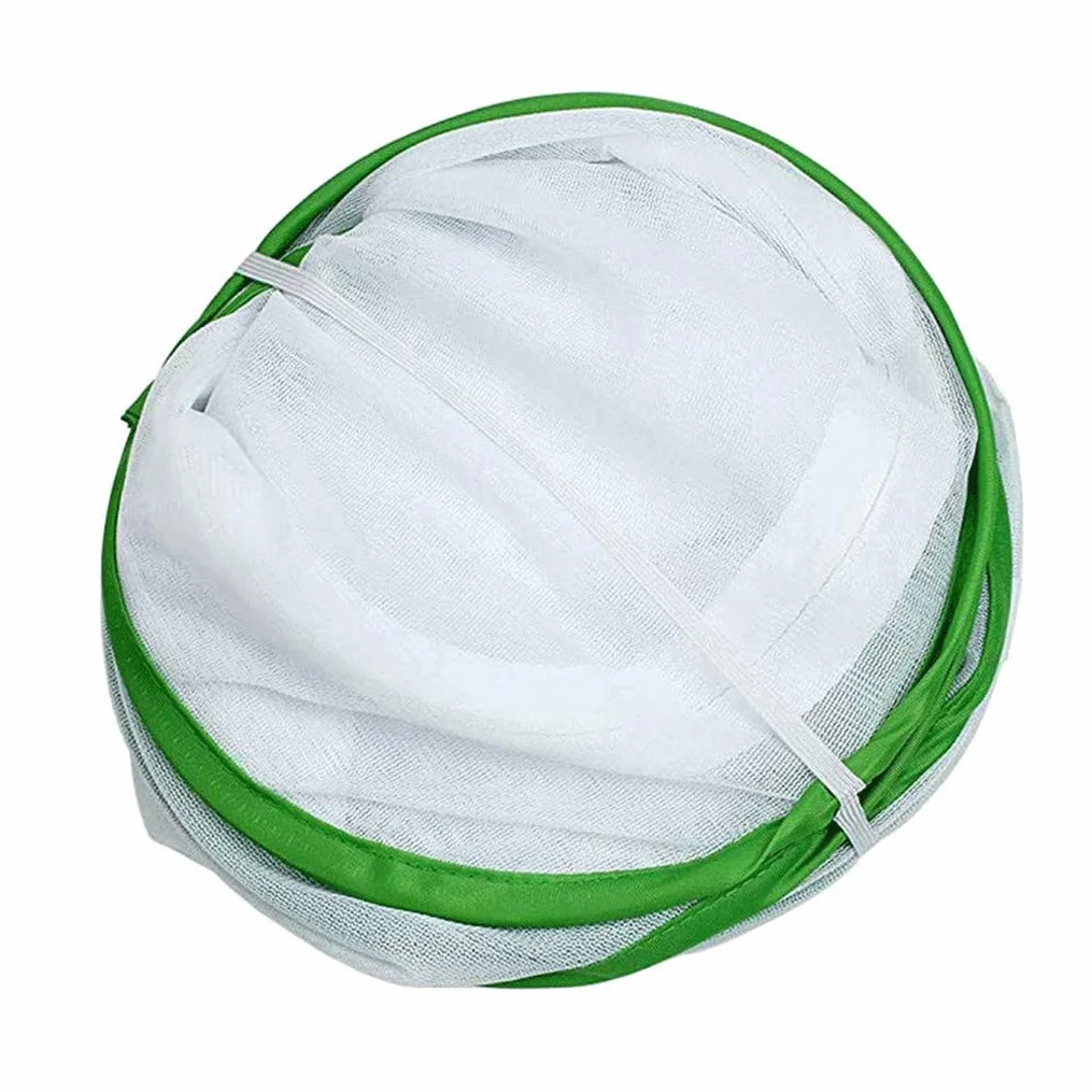 Habitat de Papillon Pliable Bug Catcher Insectes Cage de Plante Terrarium Pop-up pour Enfants Vert Grande Taille 40x40x60cm