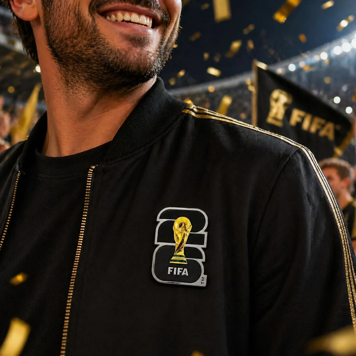 FIFA World Cup 2026 Official Gift, Pin’s Officiel FIFA Coupe du Monde 2026 – Souvenir & Article Fan avec Motif Trophée – Alliage d‘Aluminium, Idéal pour la Coupe du Monde 2026