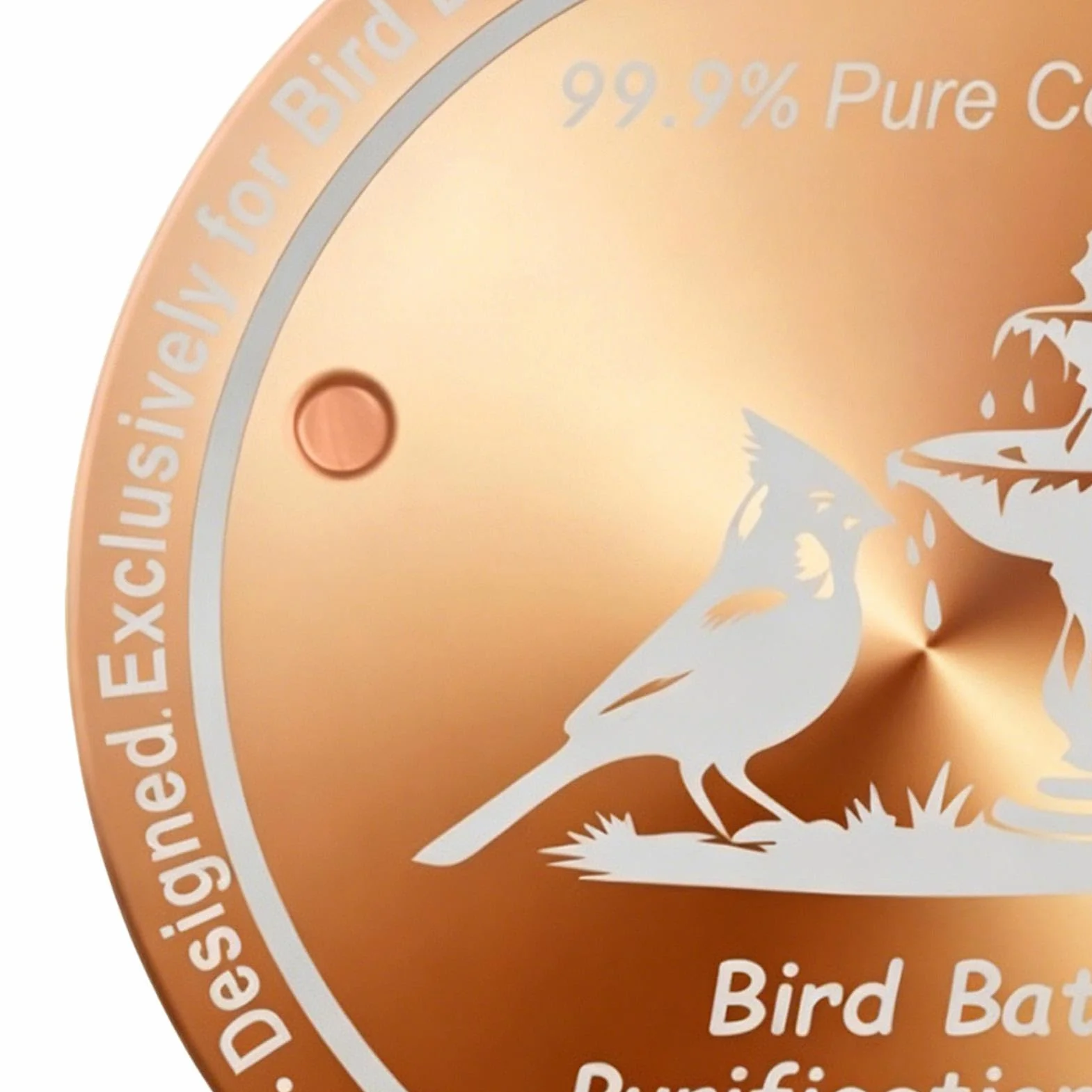 Cuivre pour Bain d'Oiseaux, Accessoires Jardin Nettoyage Naturel - Purification d'Eau