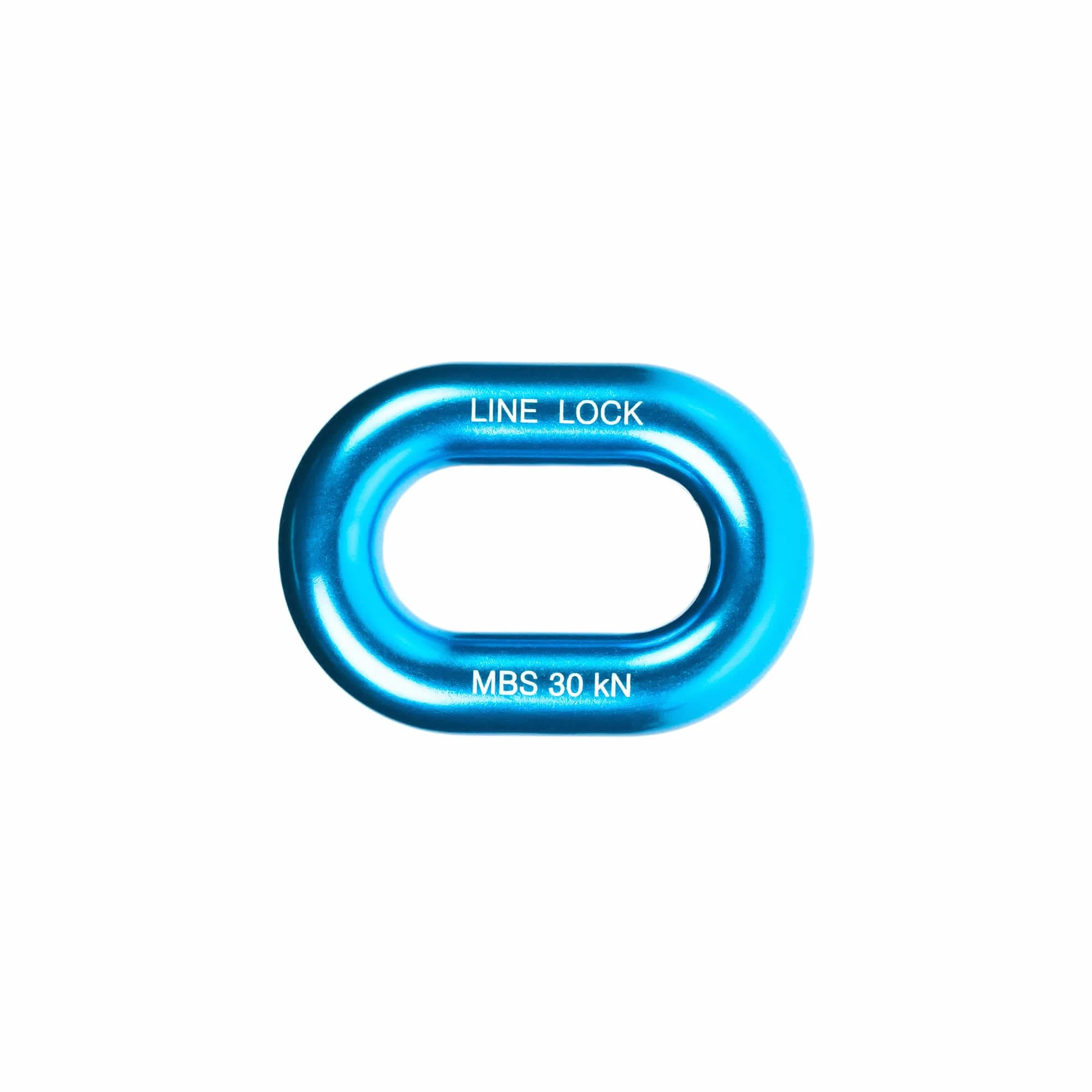 Spider SLACKLINES - Bague de Verrouillage en Aluminium - 50x35 Bleu Clair