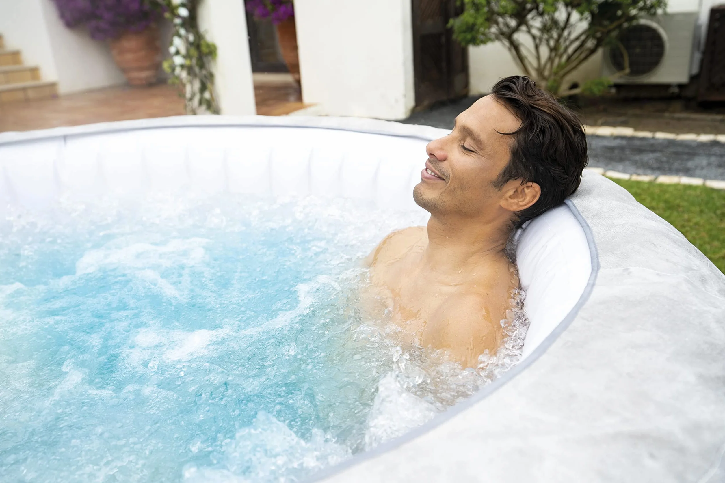 Lay-Z-Spa Zurich EnergySense™ Spa Gonflable 2-4 Personnes 180 x 66 cm 120 Airjet™ Filtration Cartouche