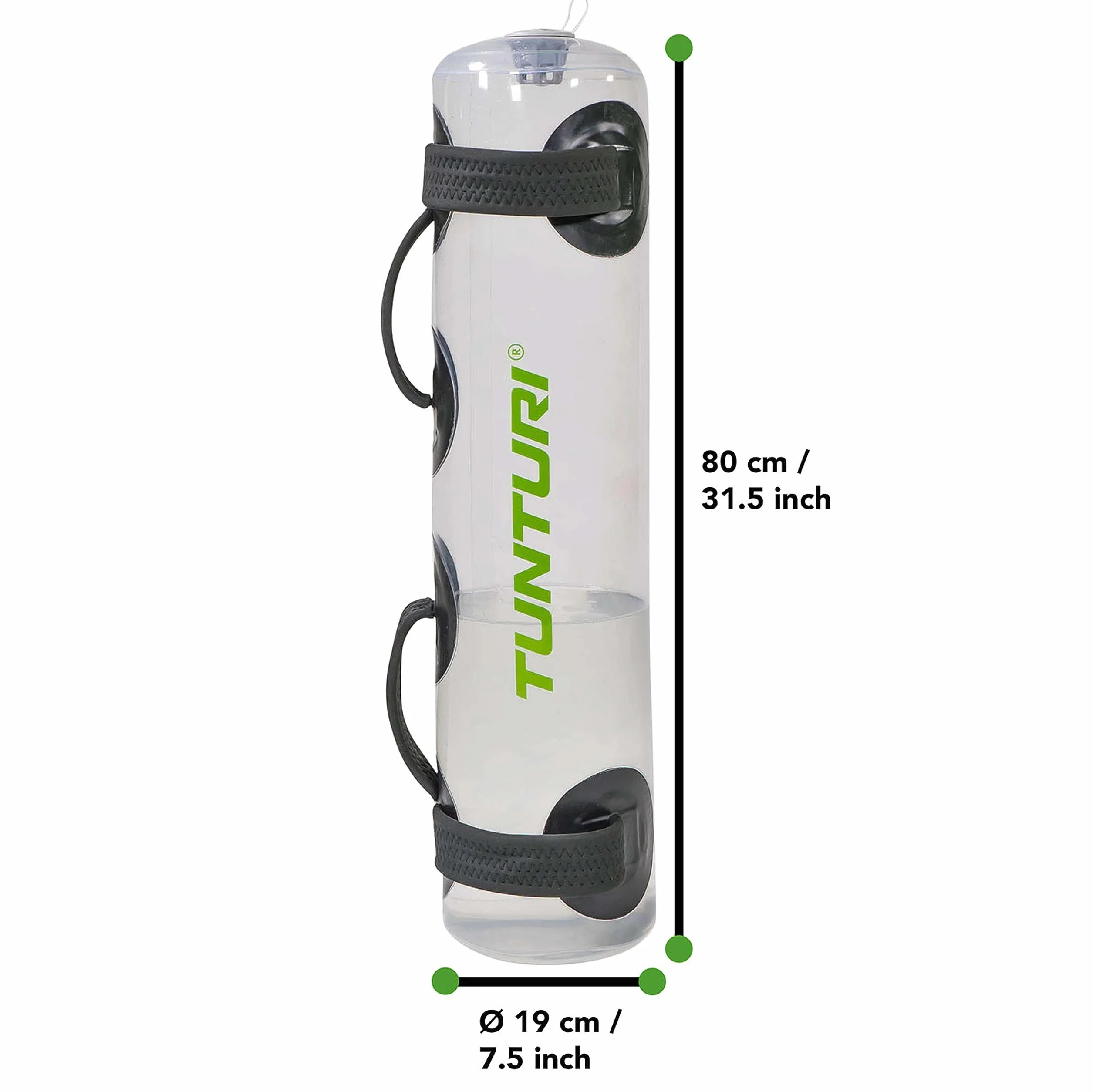 Tunturi Powerbag 20kg - Sac de Sable d'entraînement de Force - Aquabag avec Application