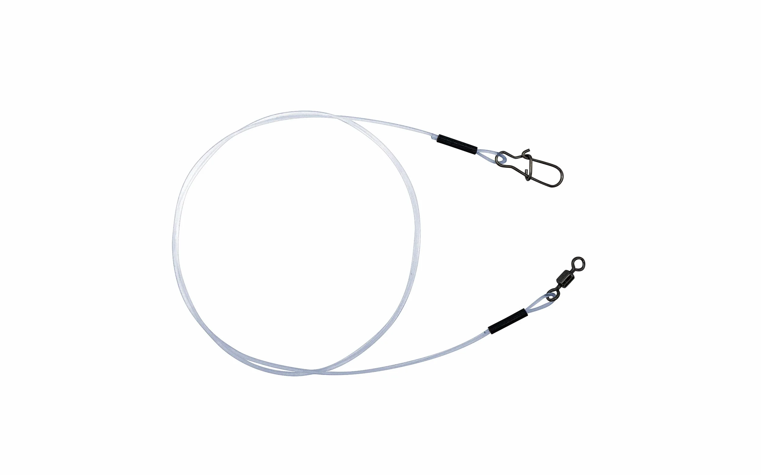 PetrisCatch Lot de 5 bas de ligne en fluorocarbone avec mousqueton pour brochet, 25 cm/40 cm, 12 kg/20 kg