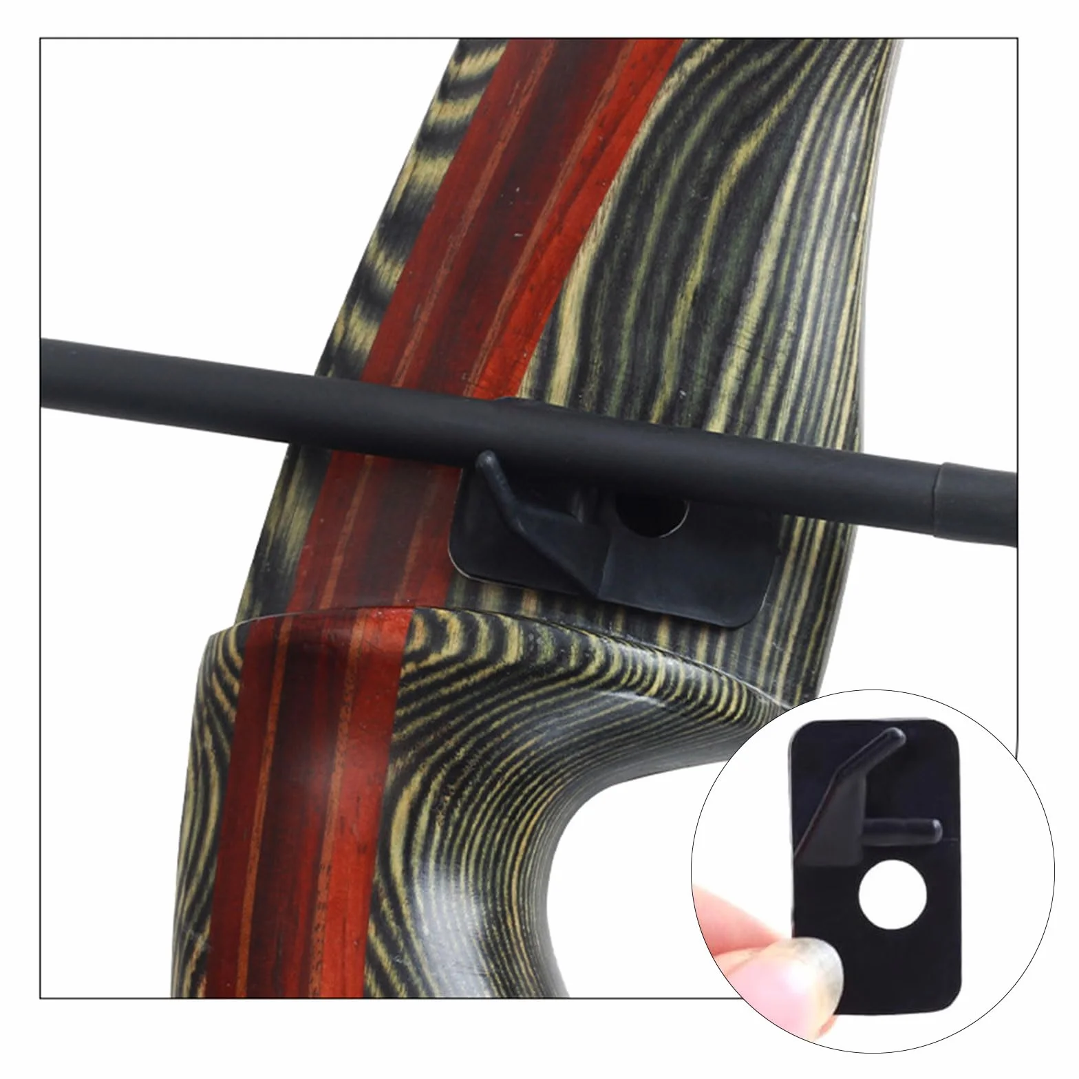 GIONAR 8PCS Repose-Flèche de Tir à l'arc, RH Arc Classique Repose-Flèche, Chasse Tir Ciblage Accessoire, Classique Repose-Flèche en Plastique Noir Tir à l'arc pour Chasse Adultes Droitiers